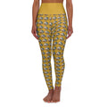 Tubman-Truth Brooch Design, High Waisted Yoga Leggings (Mustard)