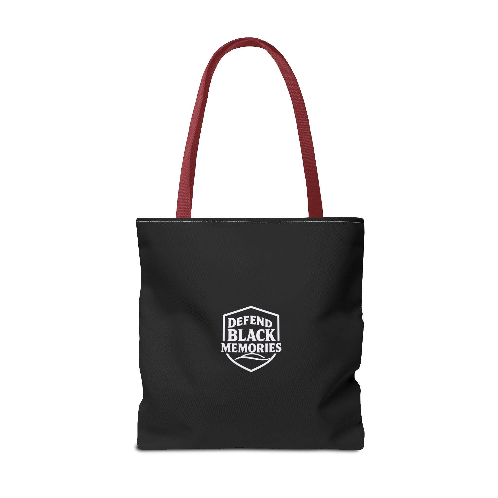 Granville T. Woods Historical Portrait Black Tote Bag (Trans/Dark Cerulean Block)