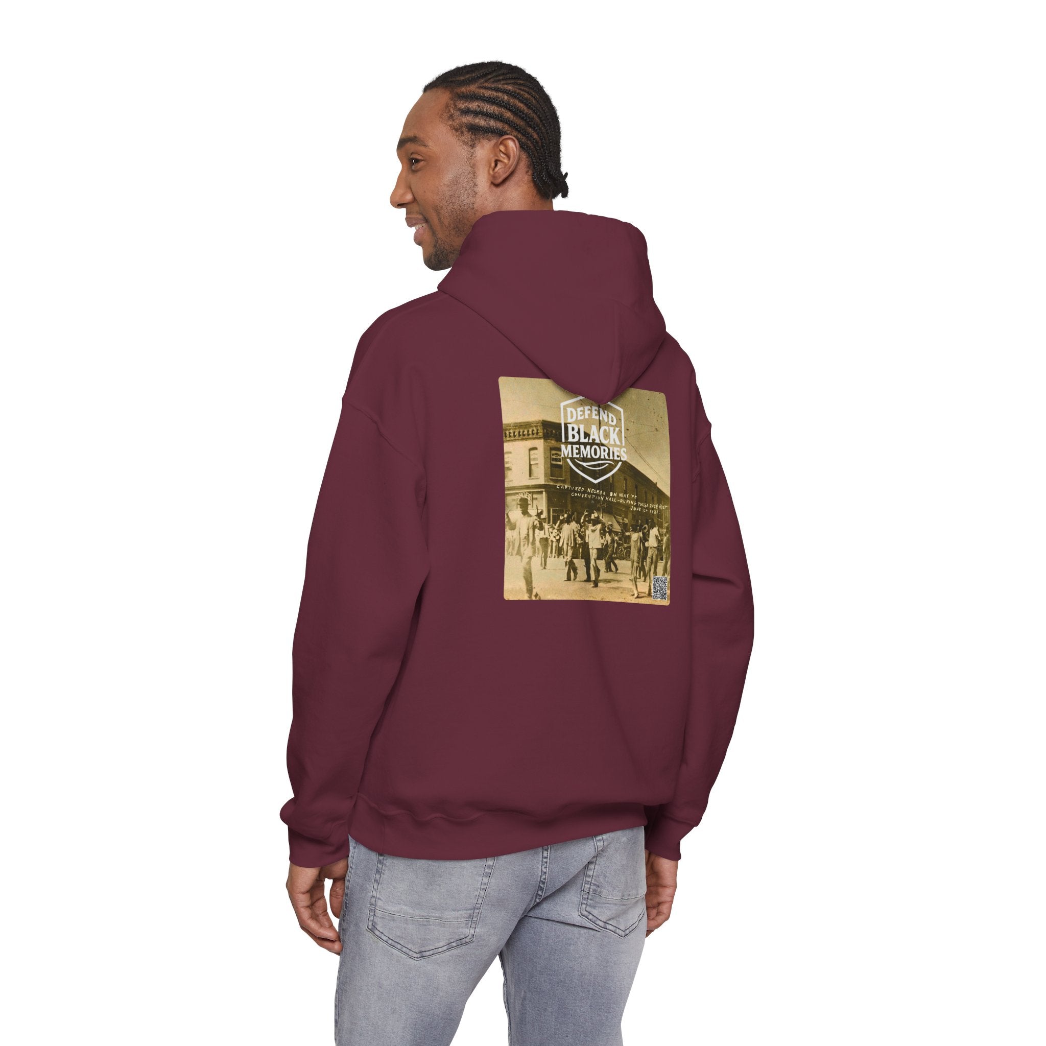 Tulsa Race Massacre, Historical Portrait Hoody, w/Back Graphic
