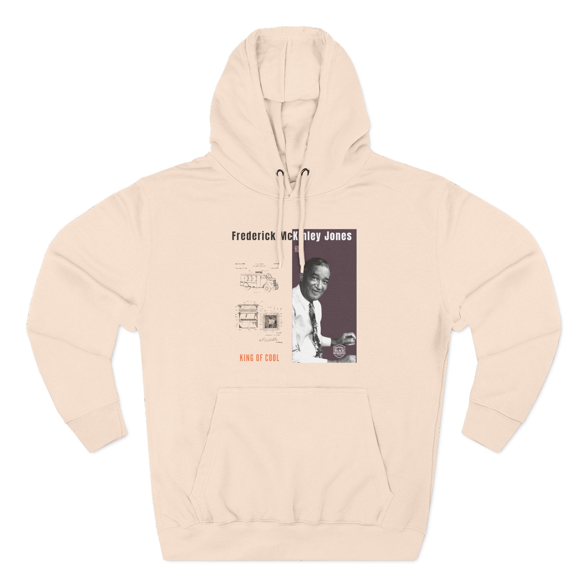 Frederick McKinley Jones, Unisex, Three-panel Historical Portrait Hoodie (City Champs)
