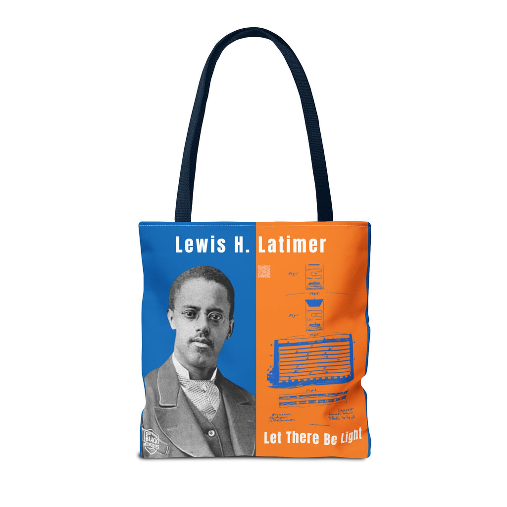 Lewis H. Latimer, Historical Portrait Tote Bag (Double Side City Champs Blue)