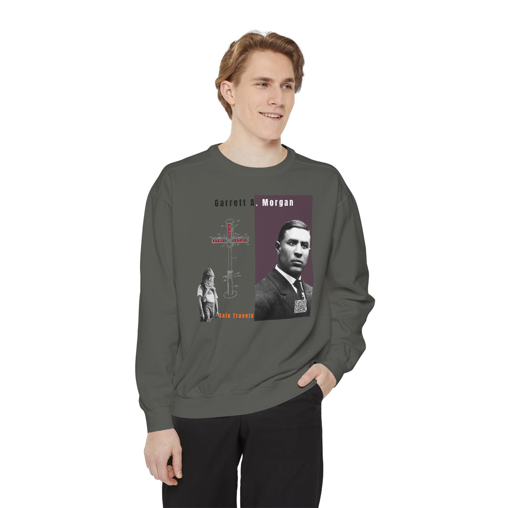 Defend Black Memories: Garrett A. Morgan Unisex Garment-Dyed Sweatshirt