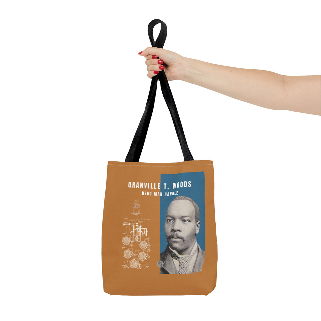 Granville T. Woods Historical Portrait Tote Bag (Light Brown)