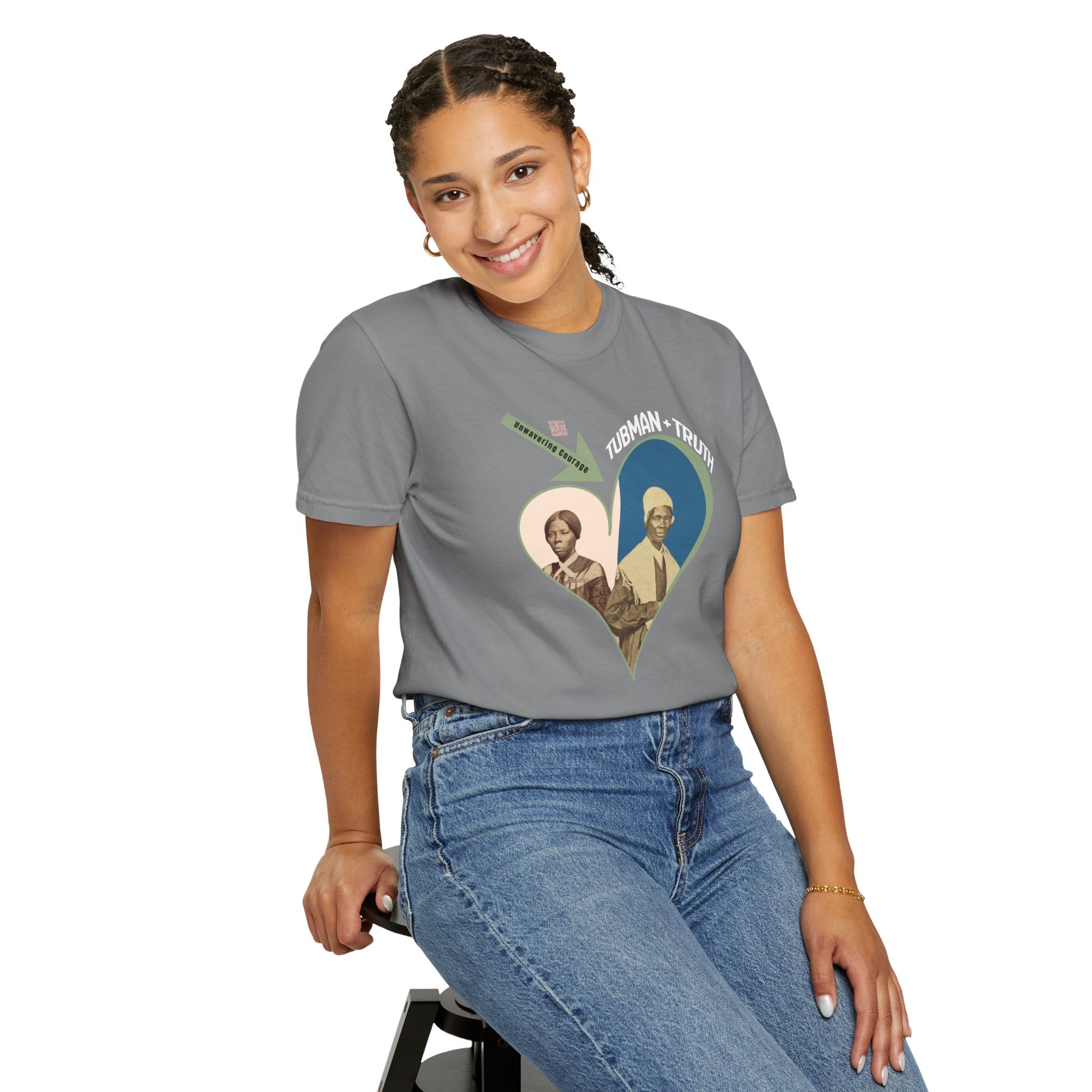 Harriet Tubman & Sojourner Truth, Heart Courage Inspirational Historical Women T‑Shirt