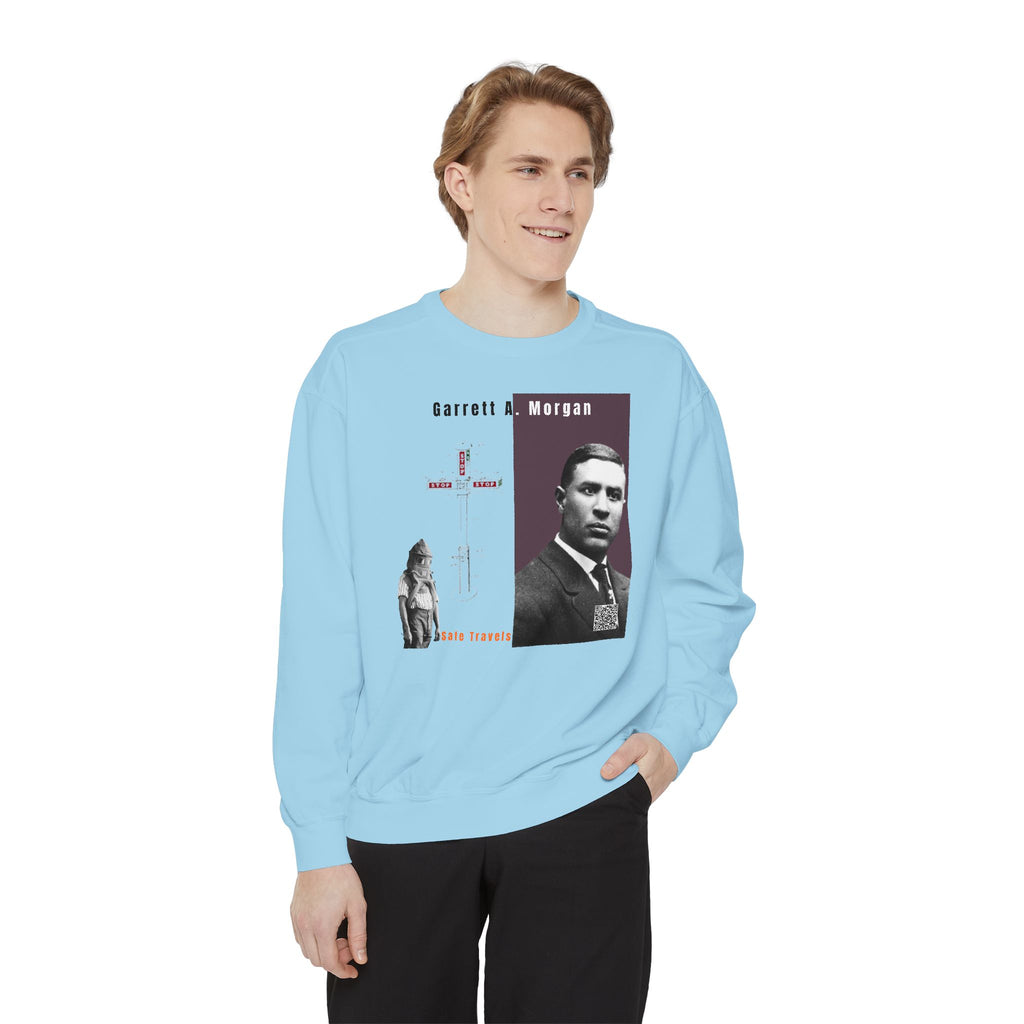 Defend Black Memories: Garrett A. Morgan Unisex Garment-Dyed Sweatshirt