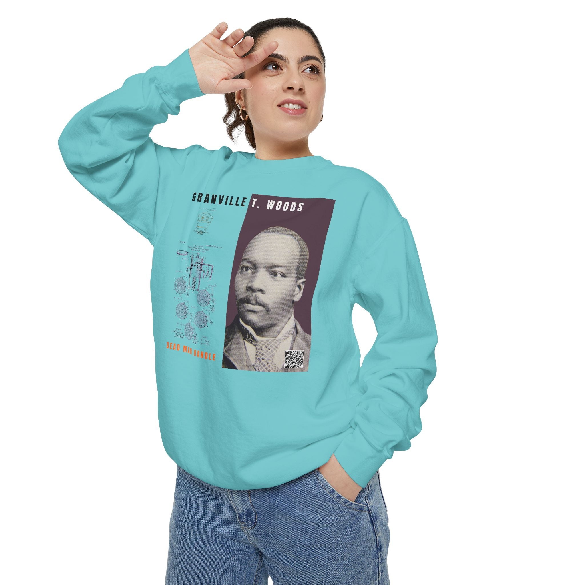 Granville T. Woods, Unisex, Historical Portrait Crewneck Sweatshirt