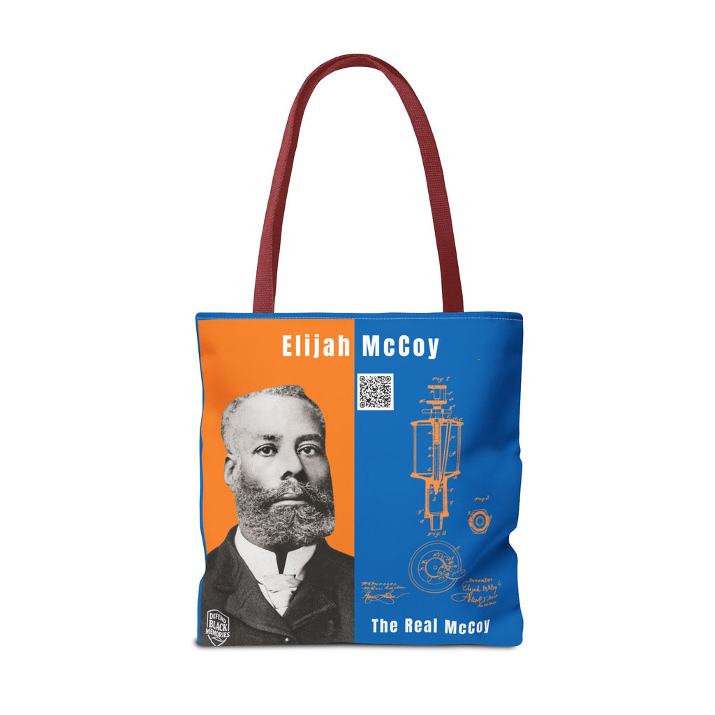 Elijah McCoy 'The Real McCoy' Tote Bag — Inspirational History Tribute (White)