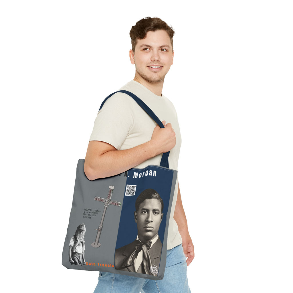 Garrett A. Morgan Historical Portrait Tote Bag (White)