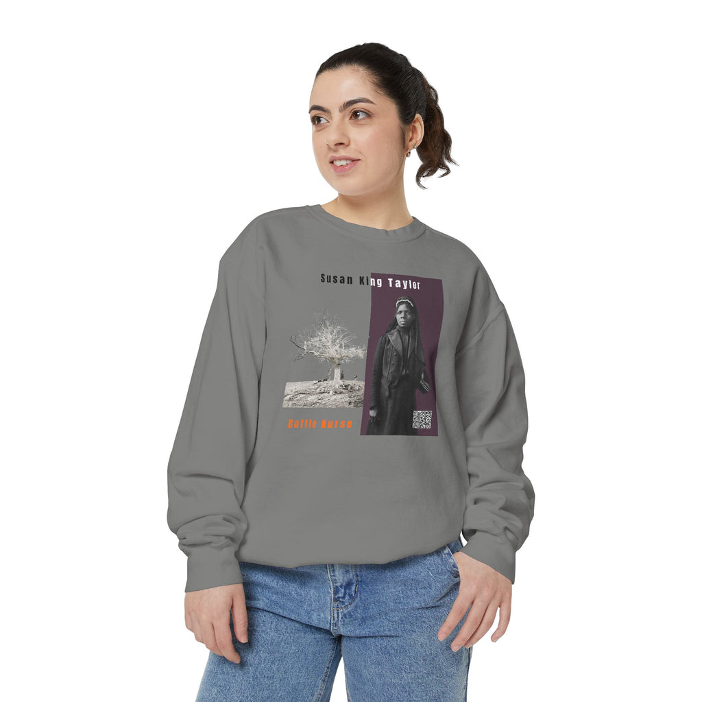 Susie King Taylor: Unisex Garment-Dyed Sweatshirt