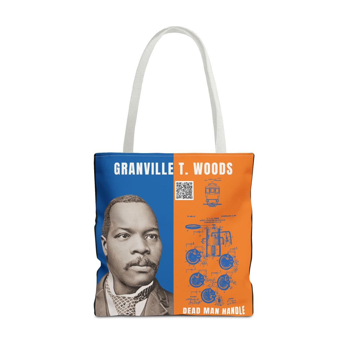 Granville T. Woods Historical Portrait Tote Bag -Turquoise (City Champs)