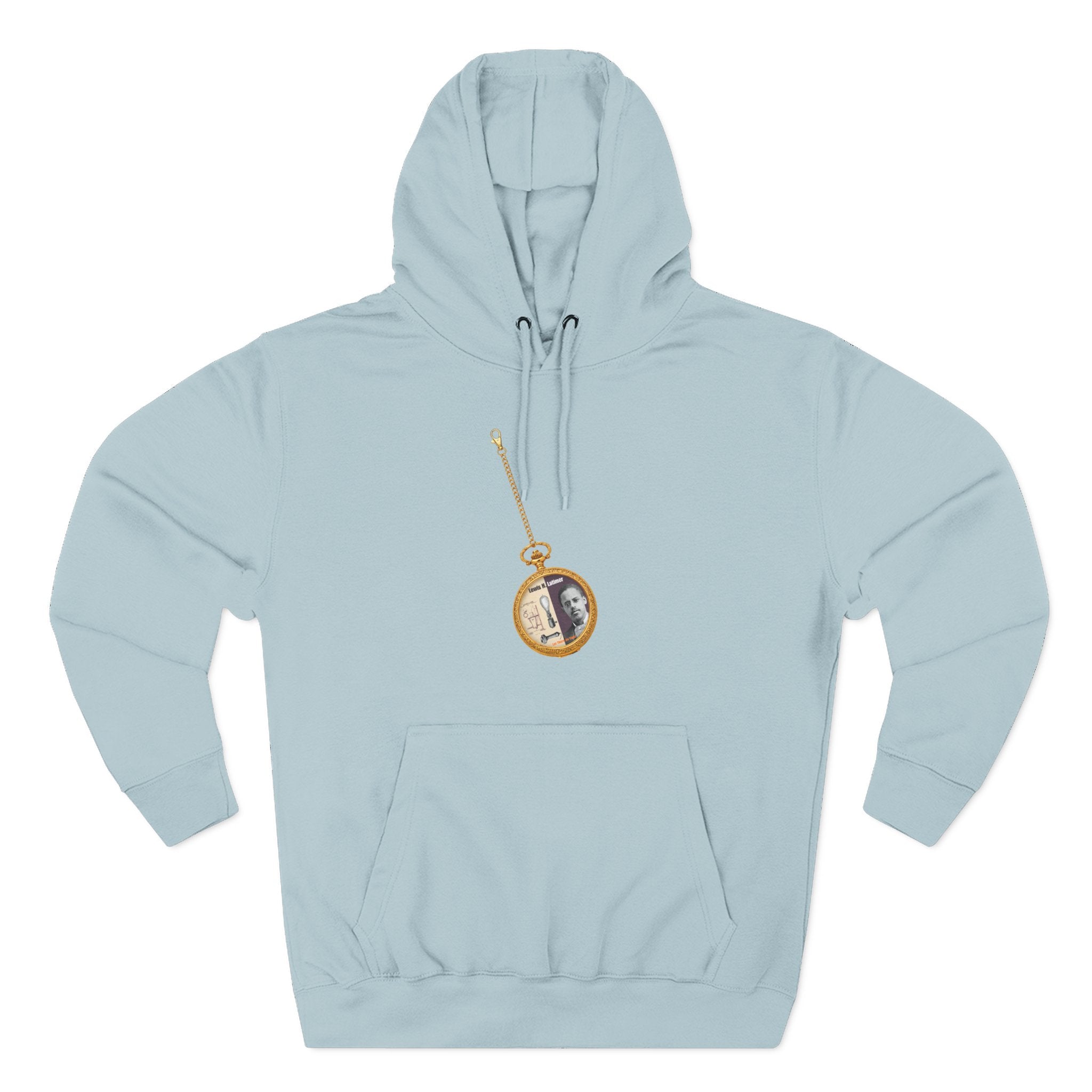 Lewis H Latimer Pocket Watch Three-Panel Fleece Hoodie