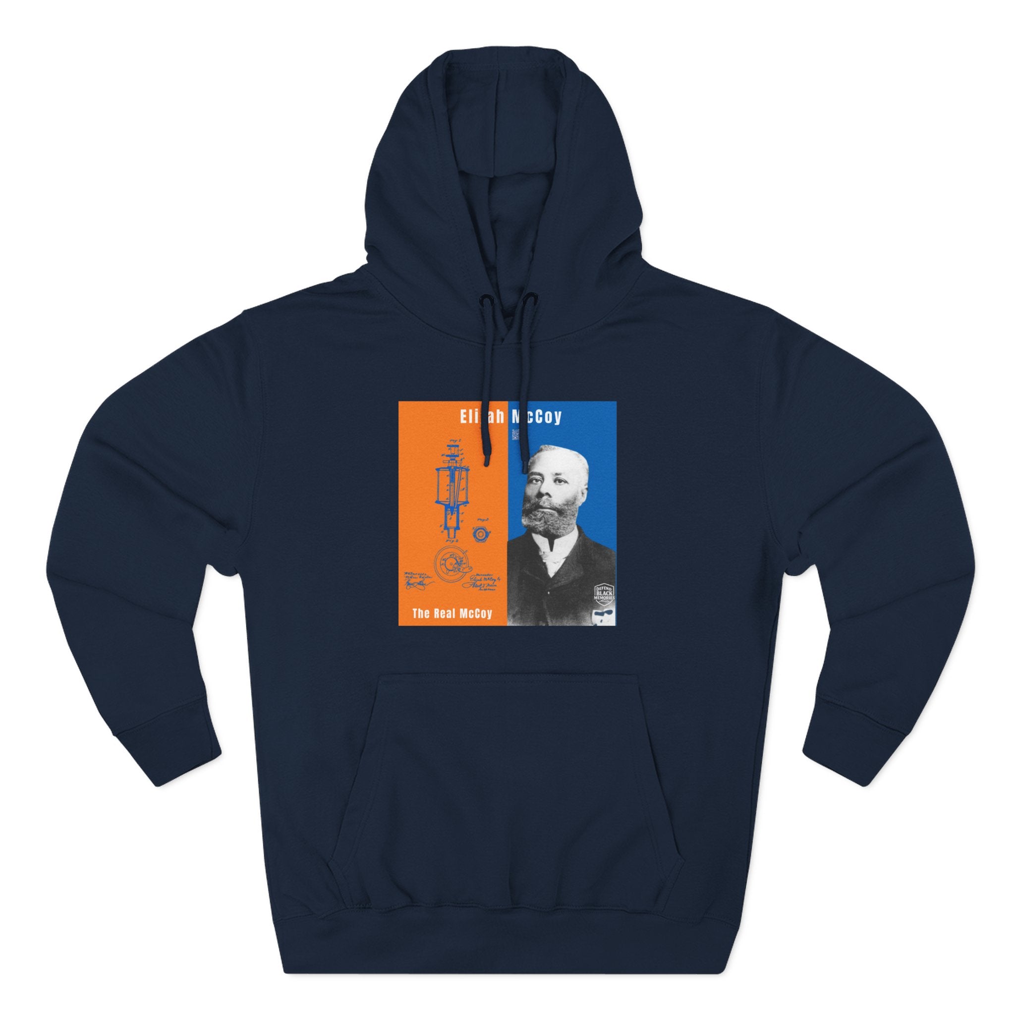Elijah McCoy Three-Panel Design Hoodie-Historic Black Portrait Pullover (City Champs)