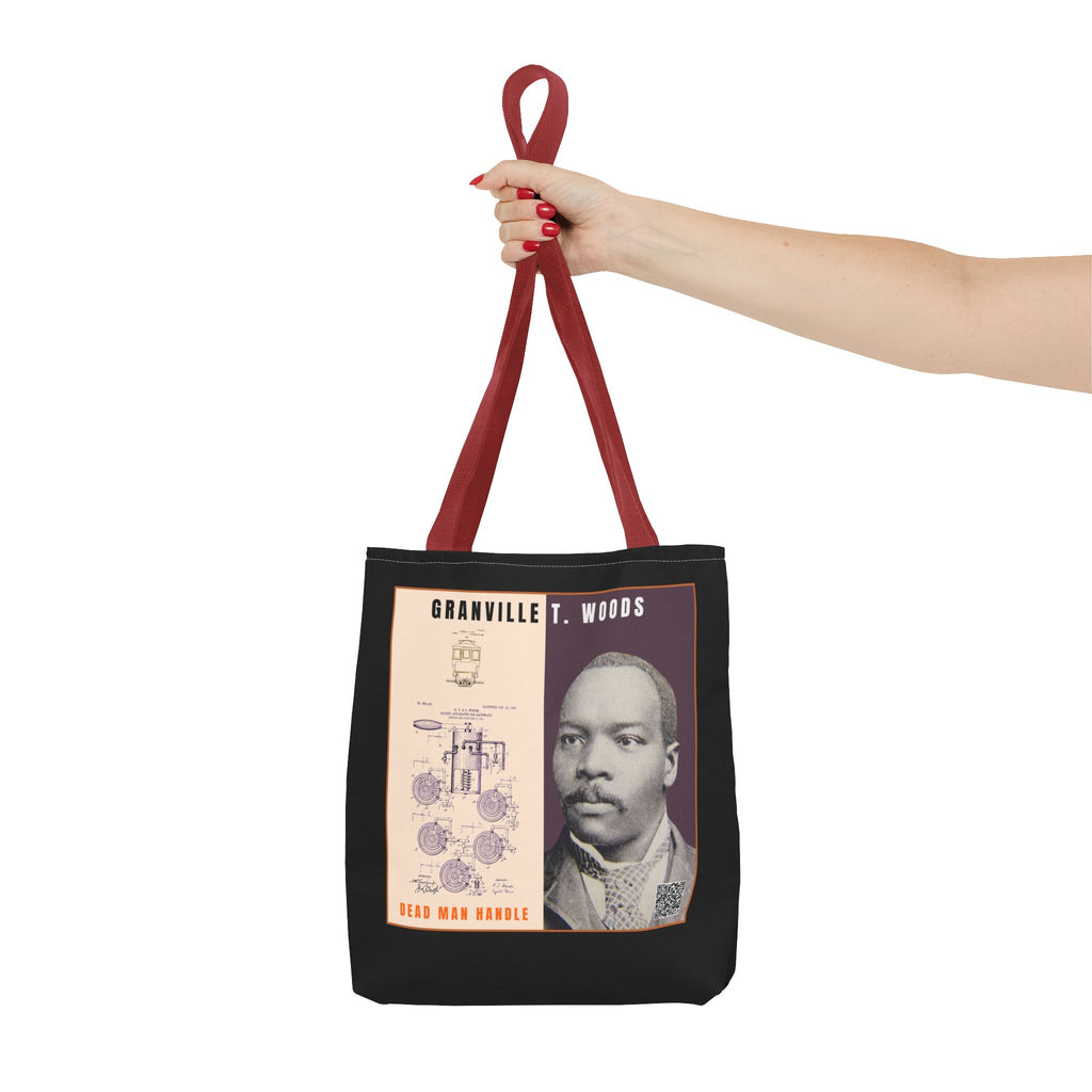 Granville T. Woods Historical Portrait Tote Bag (Black)
