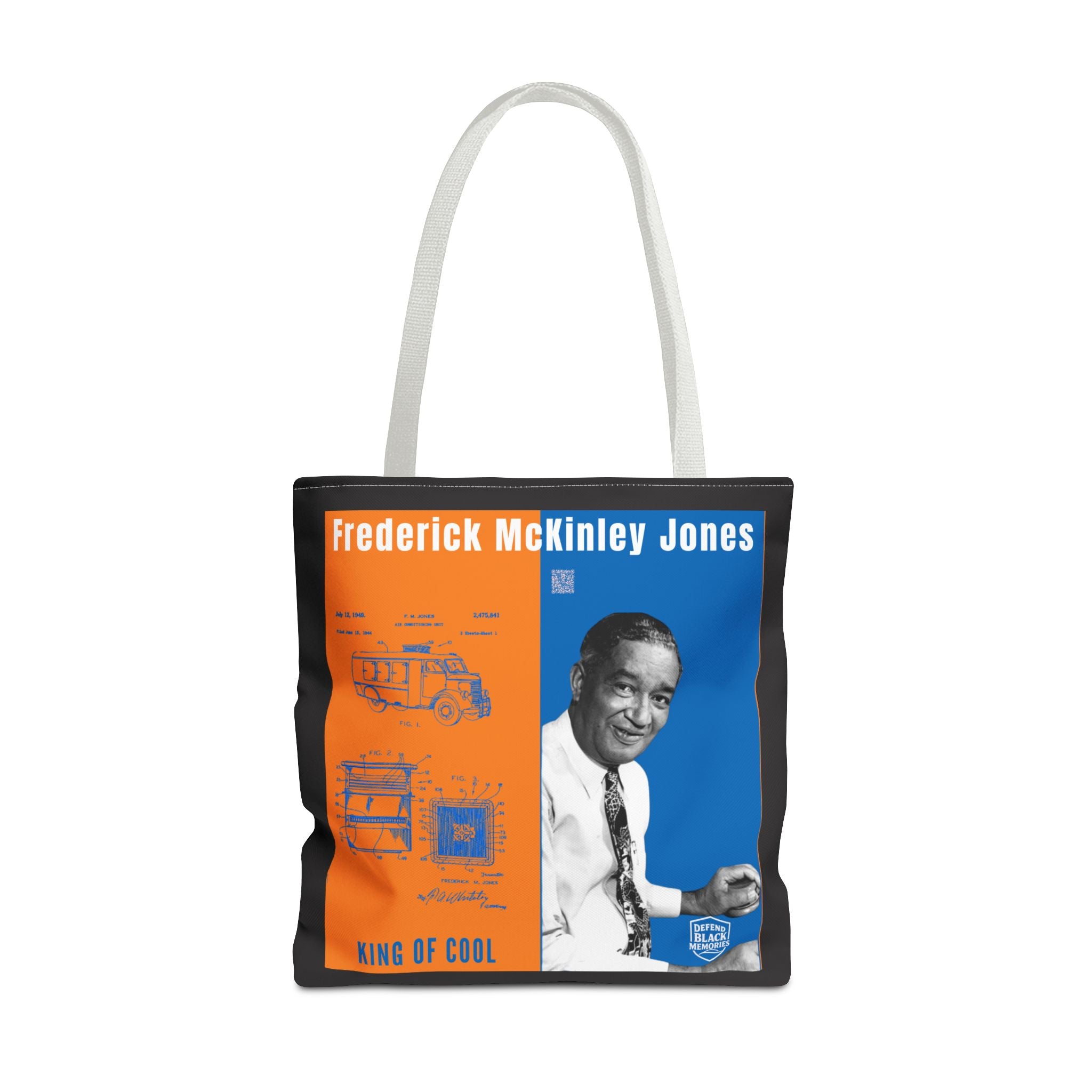 Frederick McKinley Jones, Historical Portrait Tote Bag (Black)