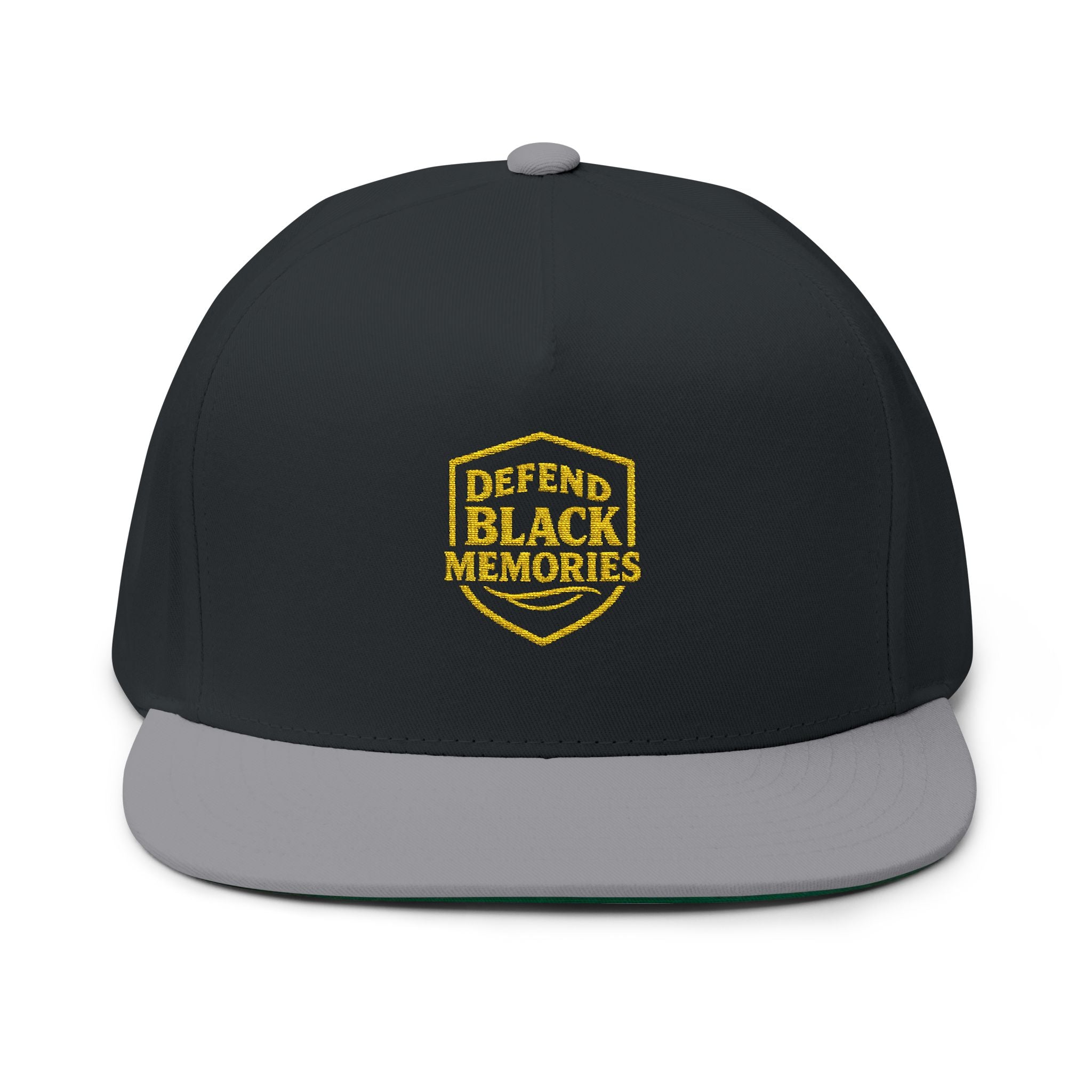Defend Black Memories Flat Bill Cap (Embroidery)