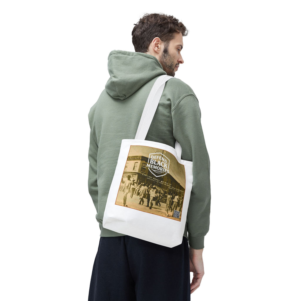 Defend Black Memories:Tulsa Massacre Historical Photo AOP Tote Bag