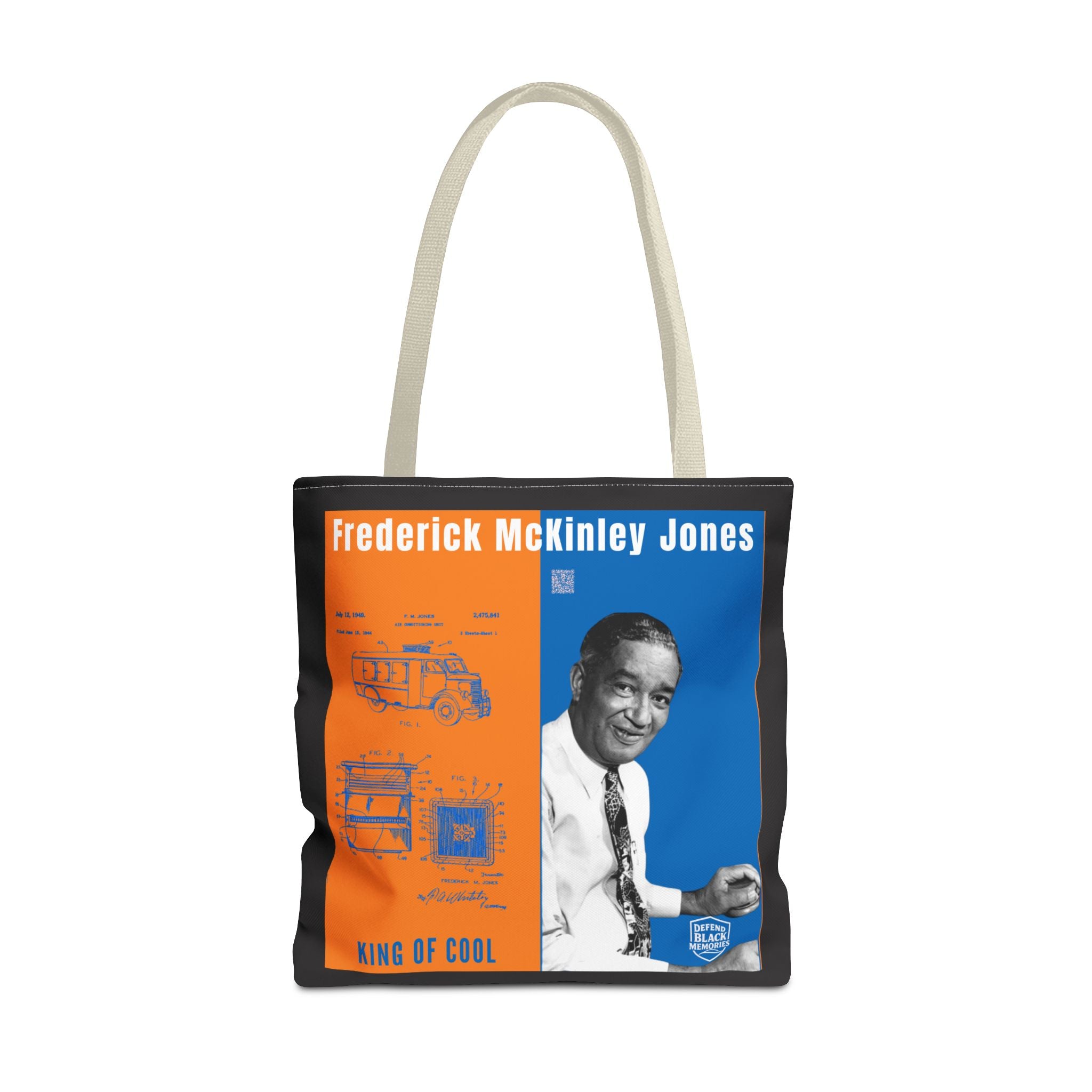 Frederick McKinley Jones, Historical Portrait Tote Bag (Black)