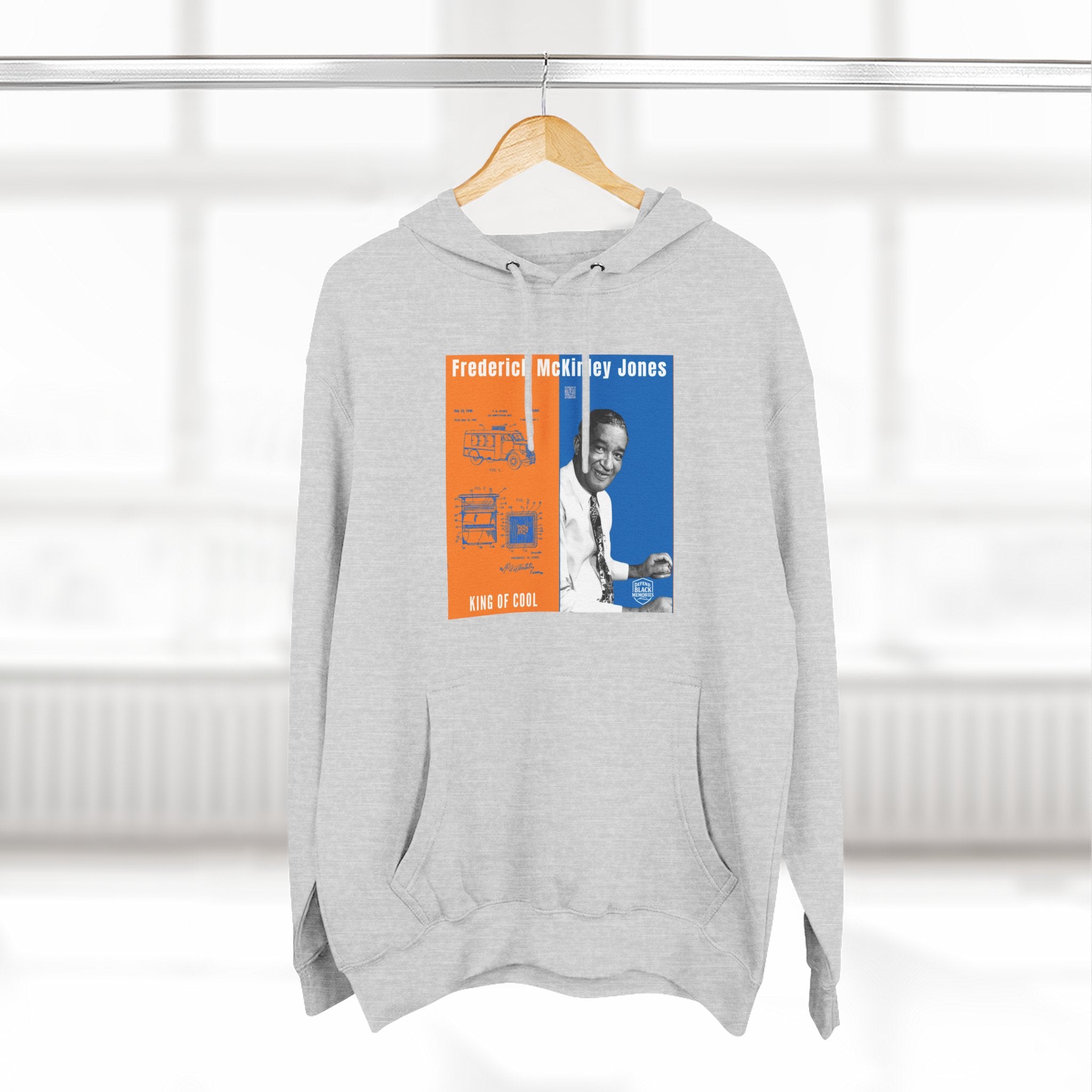 Frederick McKinley Jones, Unisex, Three-panel Historical Portrait Hoodie (City Champs)