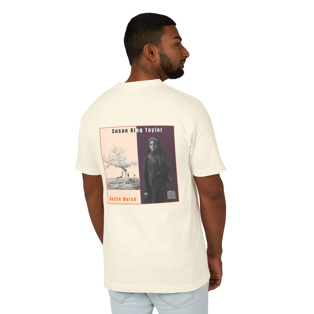 Susan King Taylor, Historical Portrait T-shirt, w/Back Graphic (2-tone),