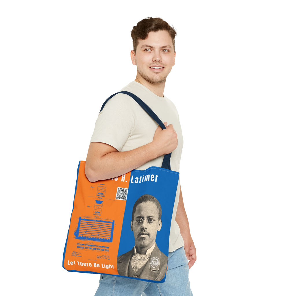 Lewis H. Latimer, Historical Portrait Tote Bag (Double Side City Champs Blue)