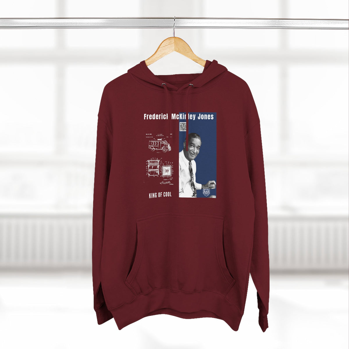 Frederick McKinley Jones, Unisex, Three-panel Historical Portrait Hoodie (City Champs)