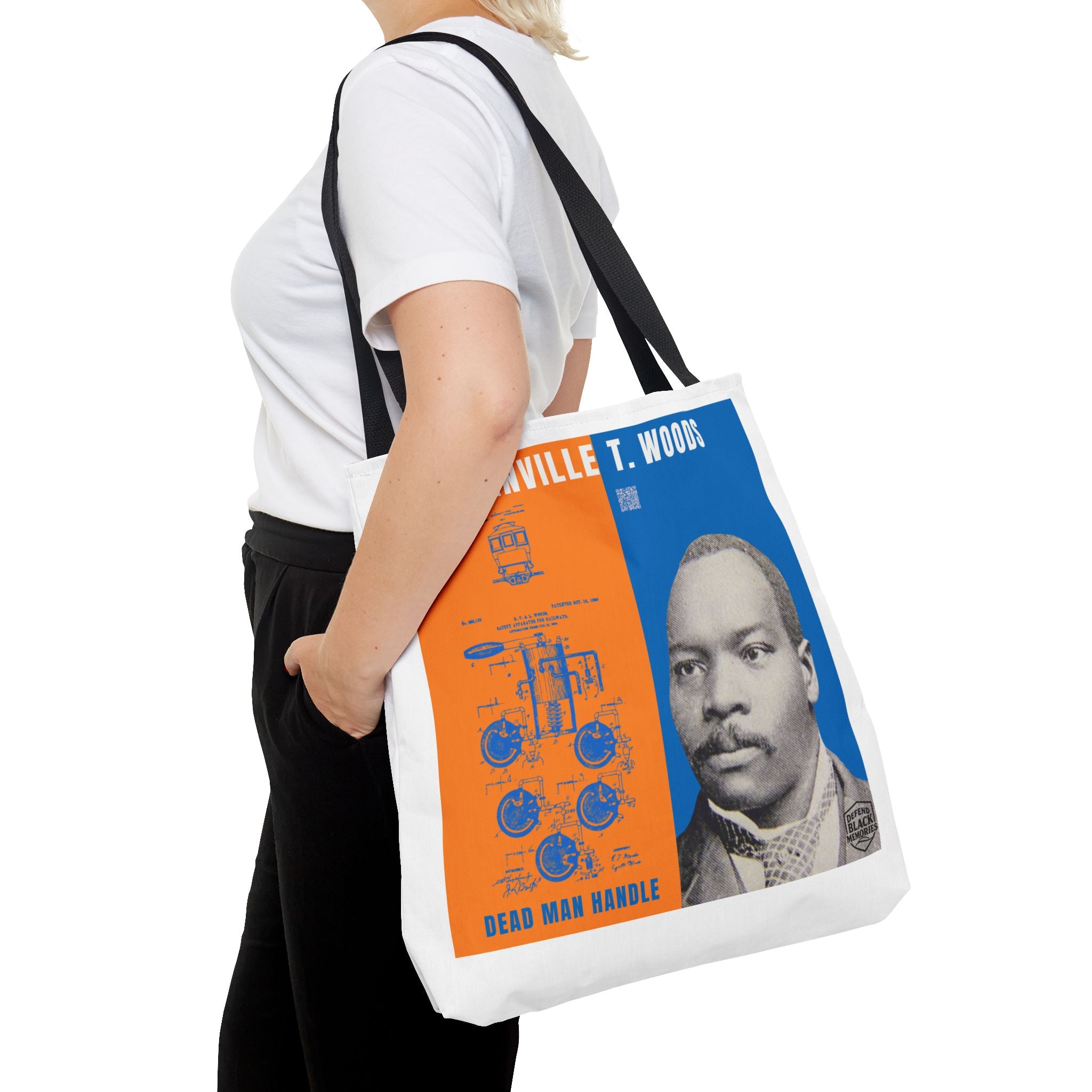 Granville T. Woods Historical Portrait Tote Bag - White (City Champs)
