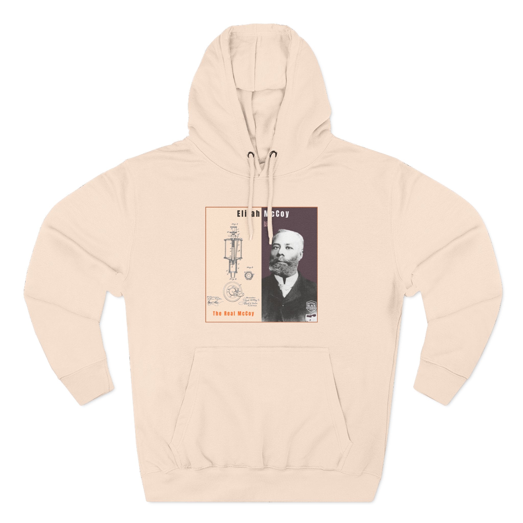 Elijah McCoy Three-Panel Design Hoodie-Historic Black Portrait Pullover (City Champs)