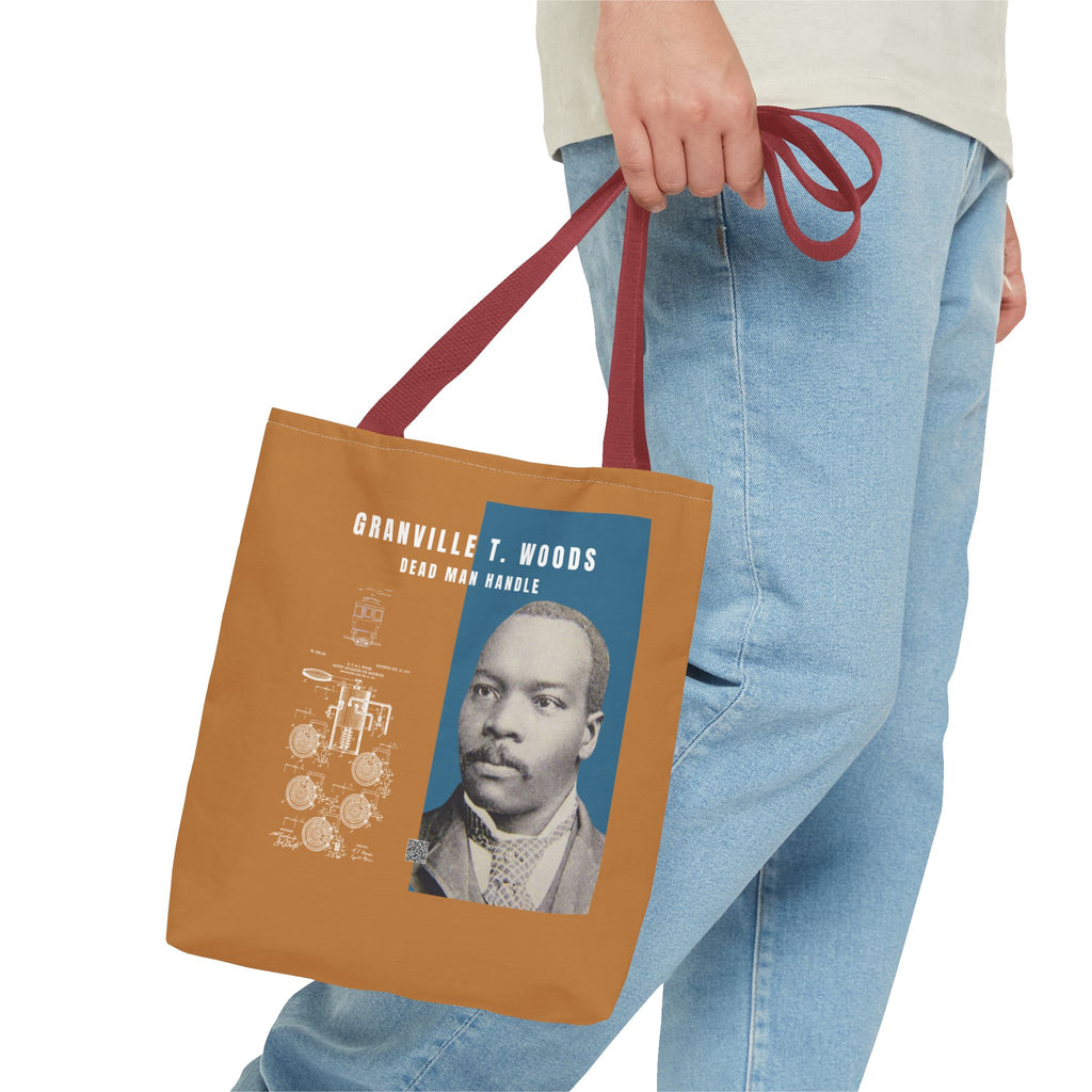 Granville T. Woods Historical Portrait Tote Bag (Light Brown)