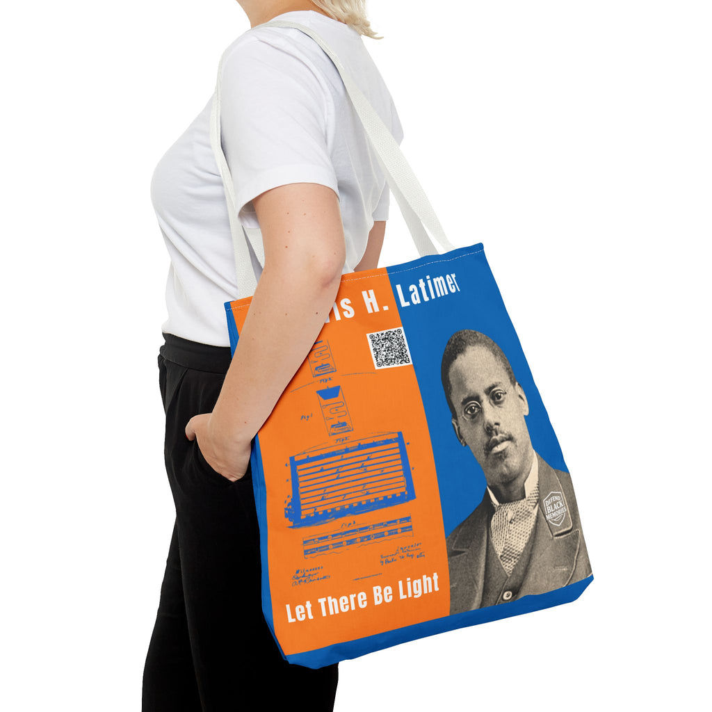Lewis H. Latimer, Historical Portrait Tote Bag (Double Side City Champs Blue)