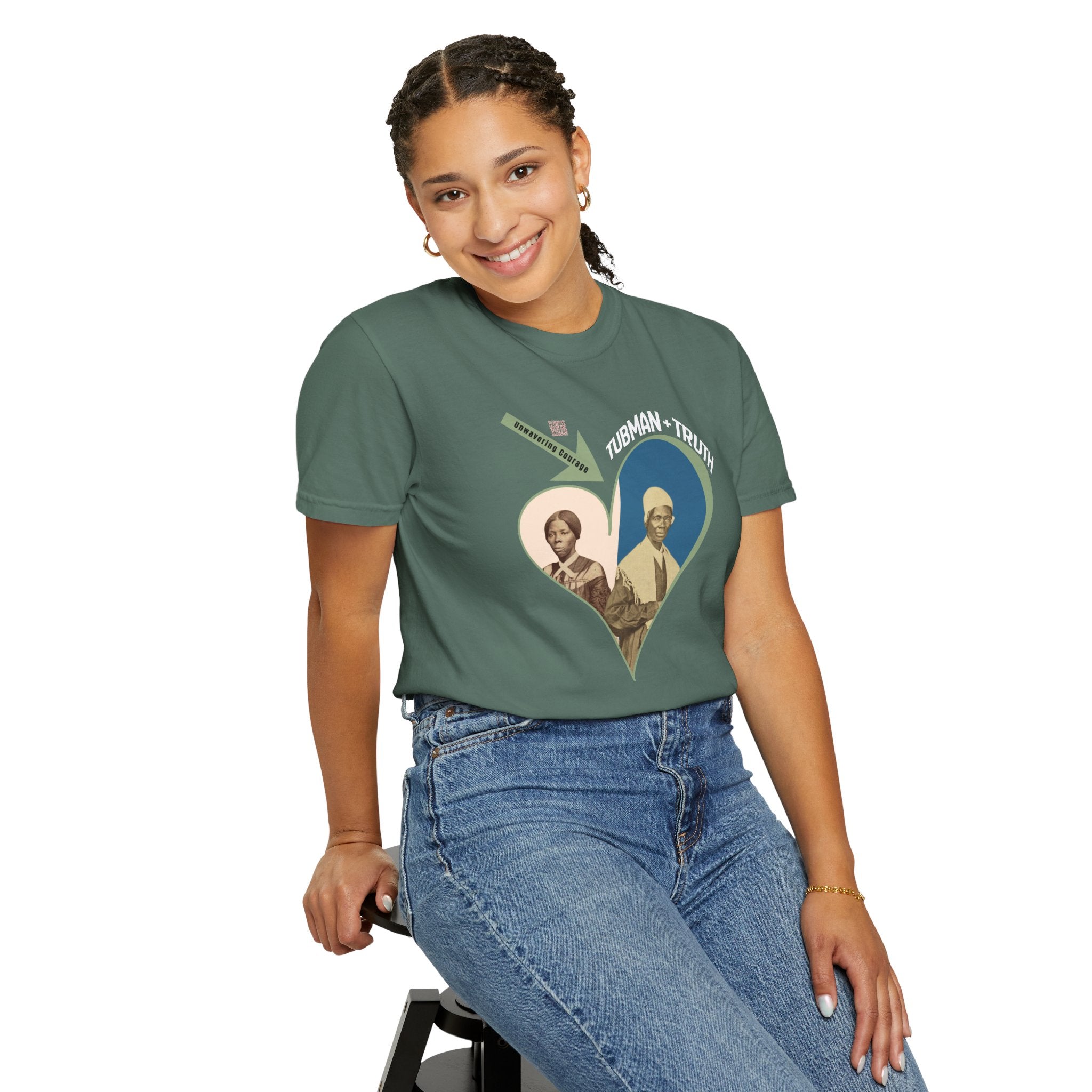 Harriet Tubman & Sojourner Truth, Heart Courage Inspirational Historical Women T‑Shirt
