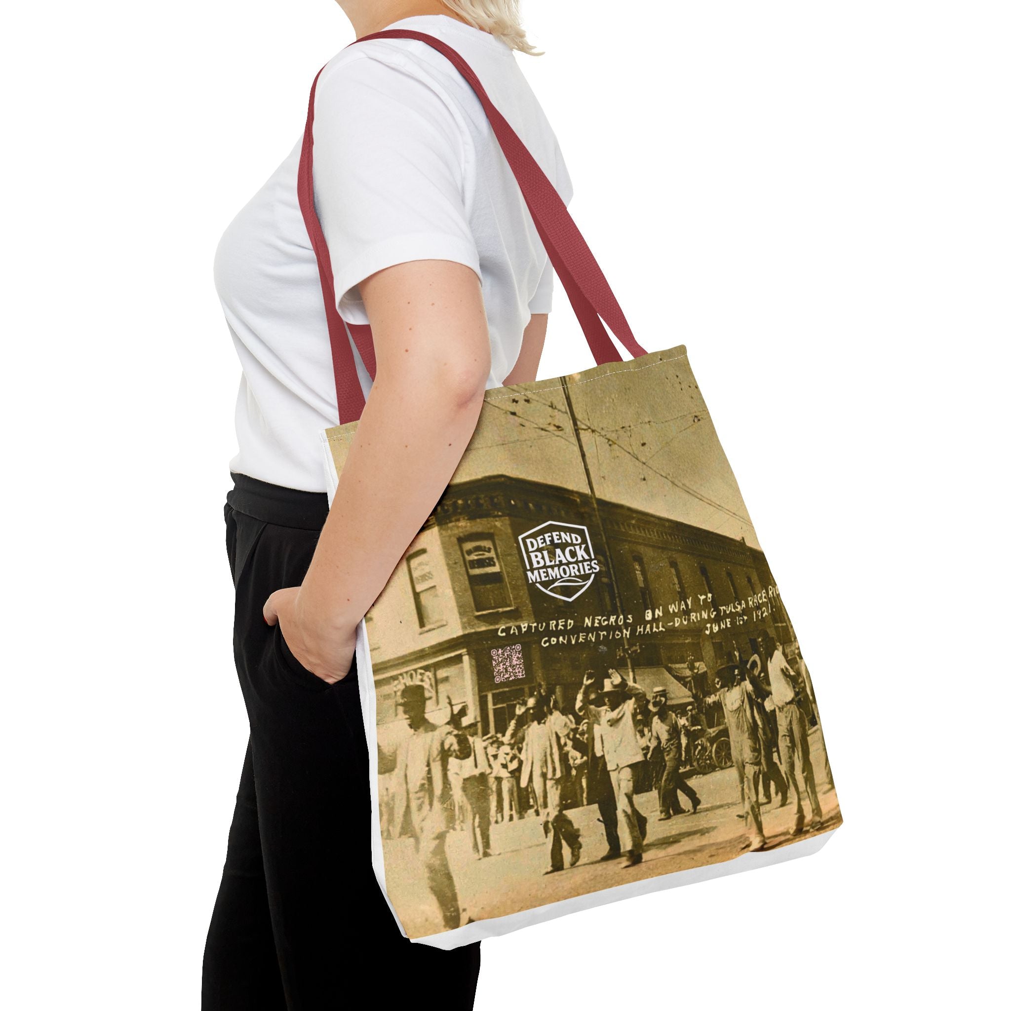 Tulsa Massacre 'Hands Up" Tote Bag (White)