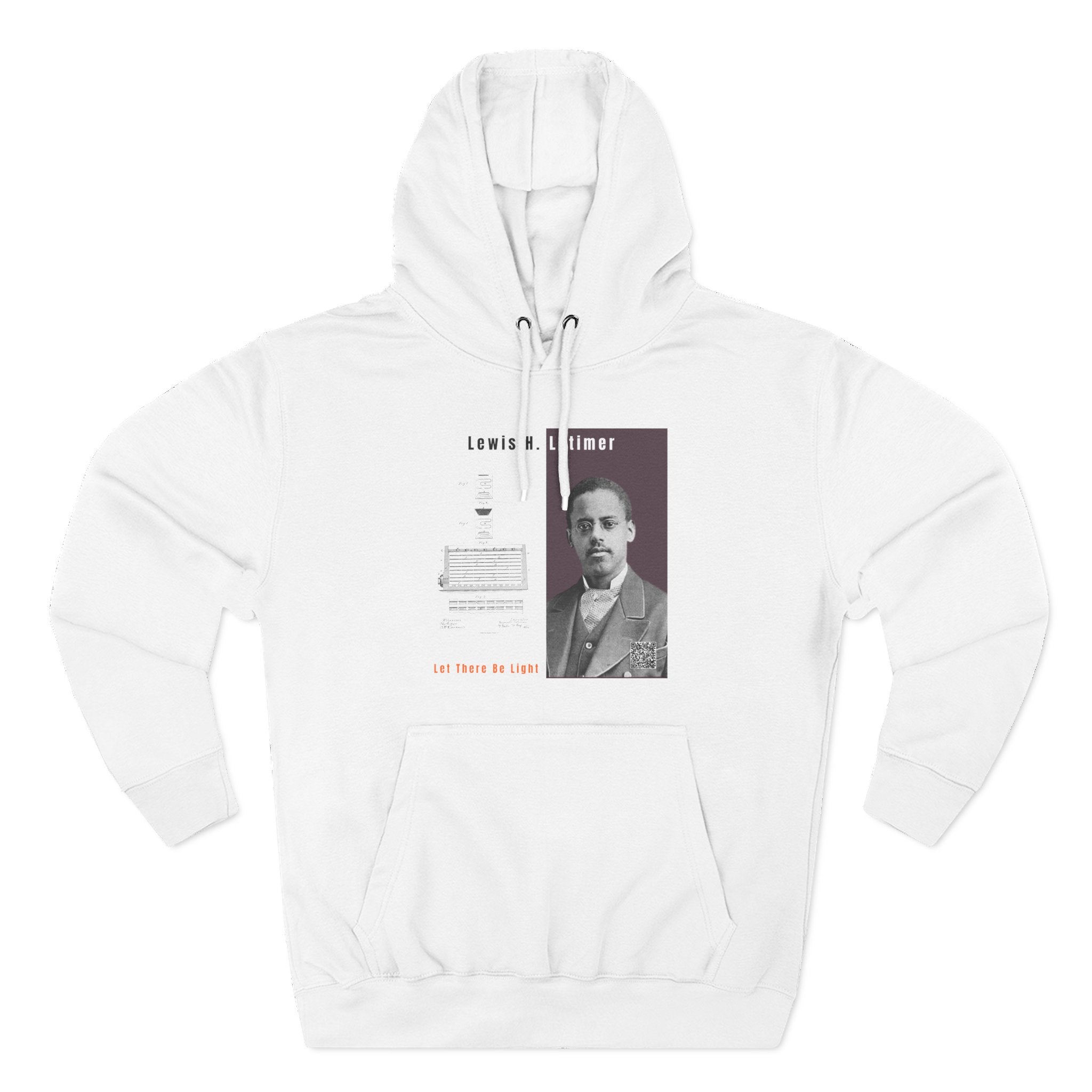 Defend Black Memories: Lewis H. Latimer Three-panel Historical Black Portrait Hoodie