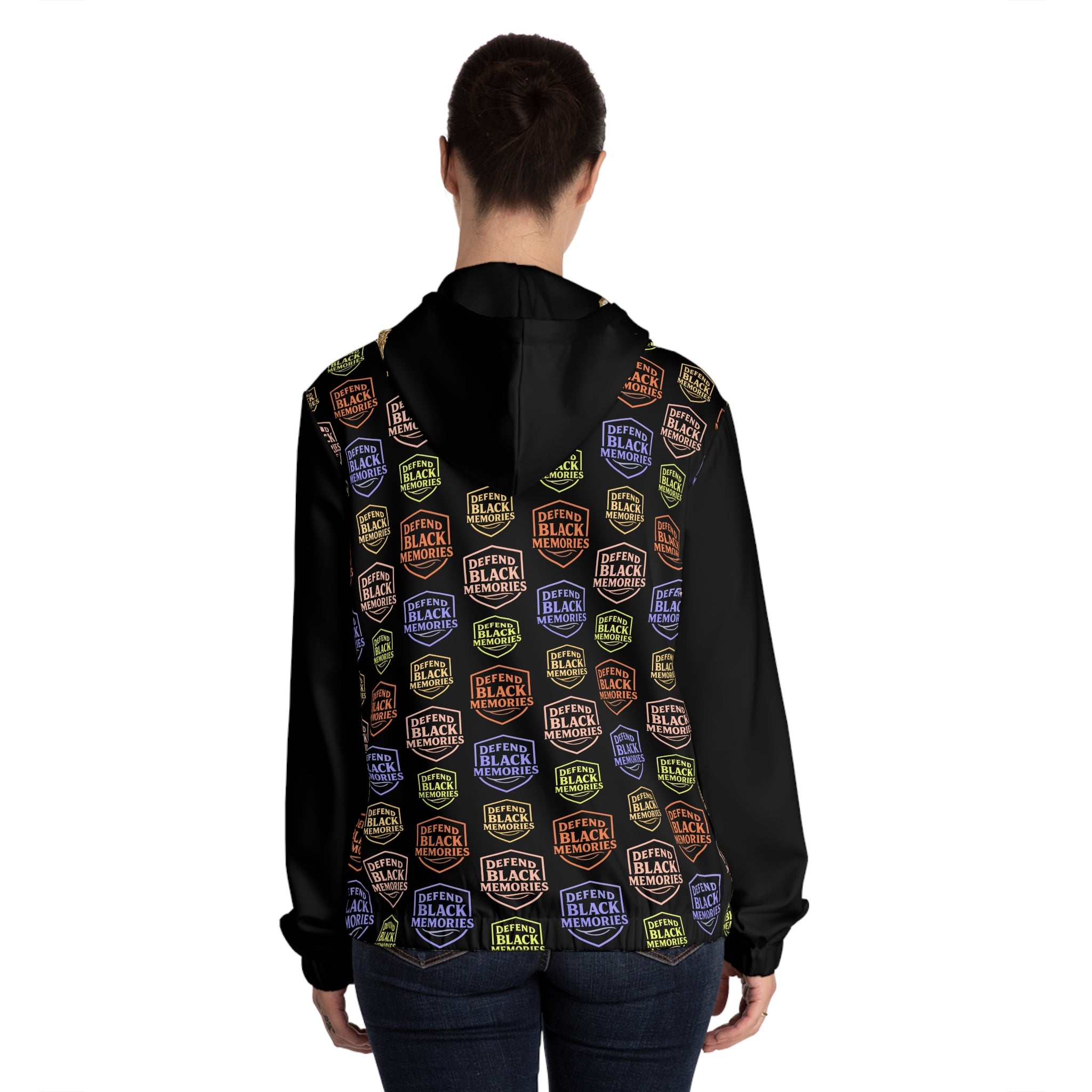 Tubman-Truth, Brooch Design, Full-Zip Hoodie (Black)