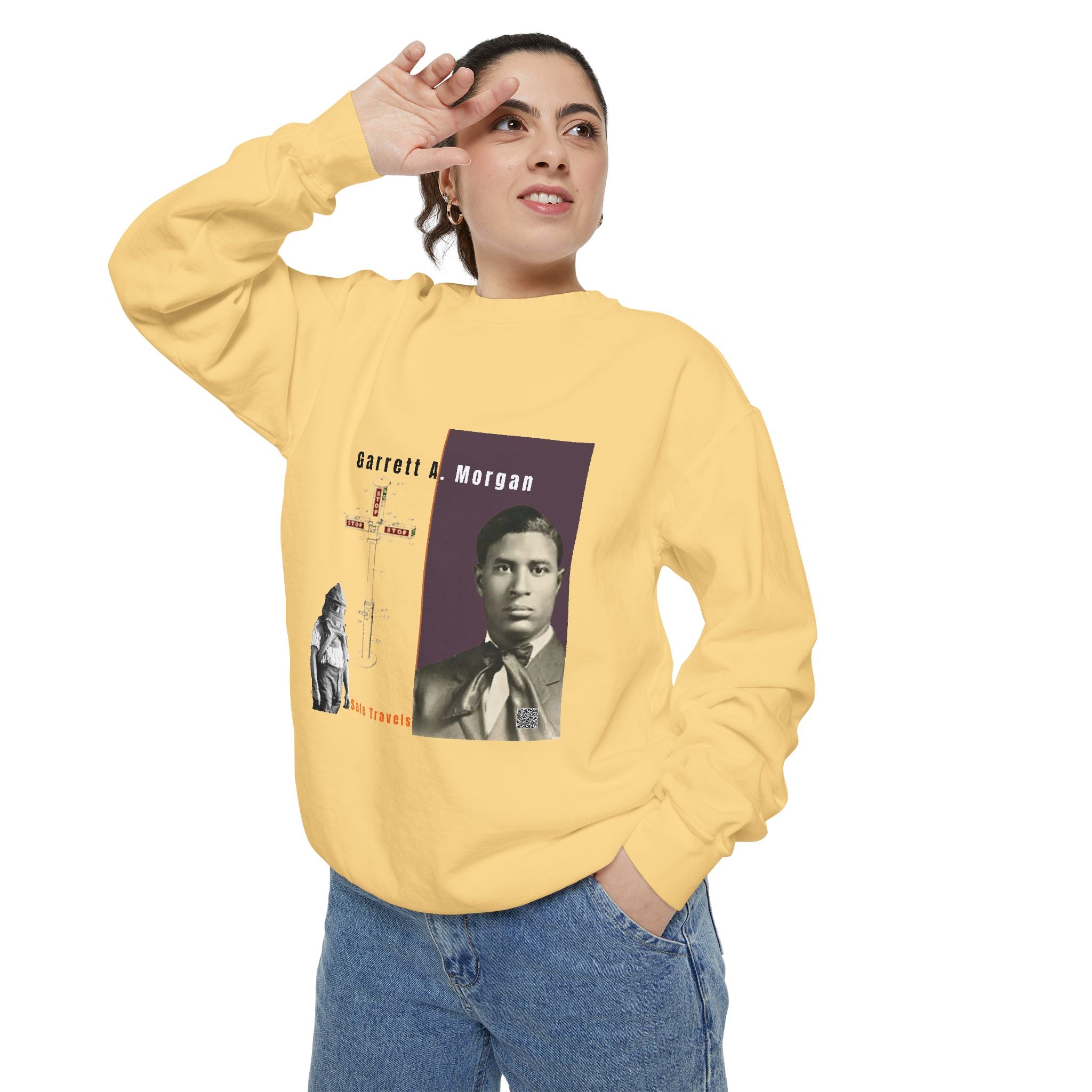 Garrett A. Morgan, Unisex, Garment-Dyed Sweatshirt