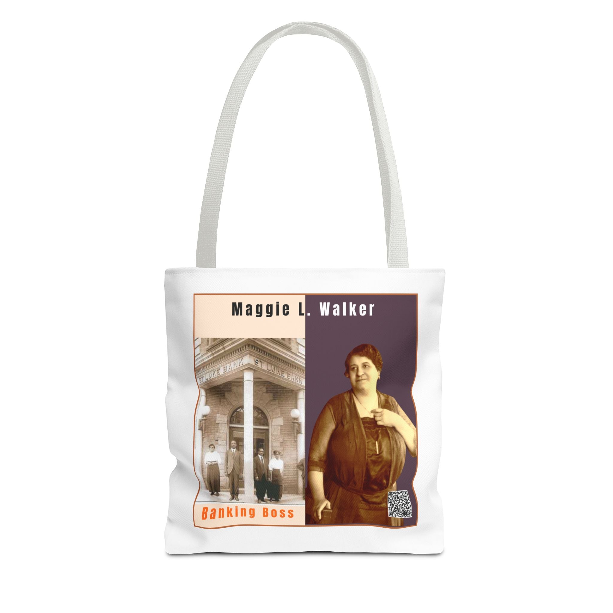 Defend Black Memories:Maggie L. Walker Historical Portrait AOP Tote Bag
