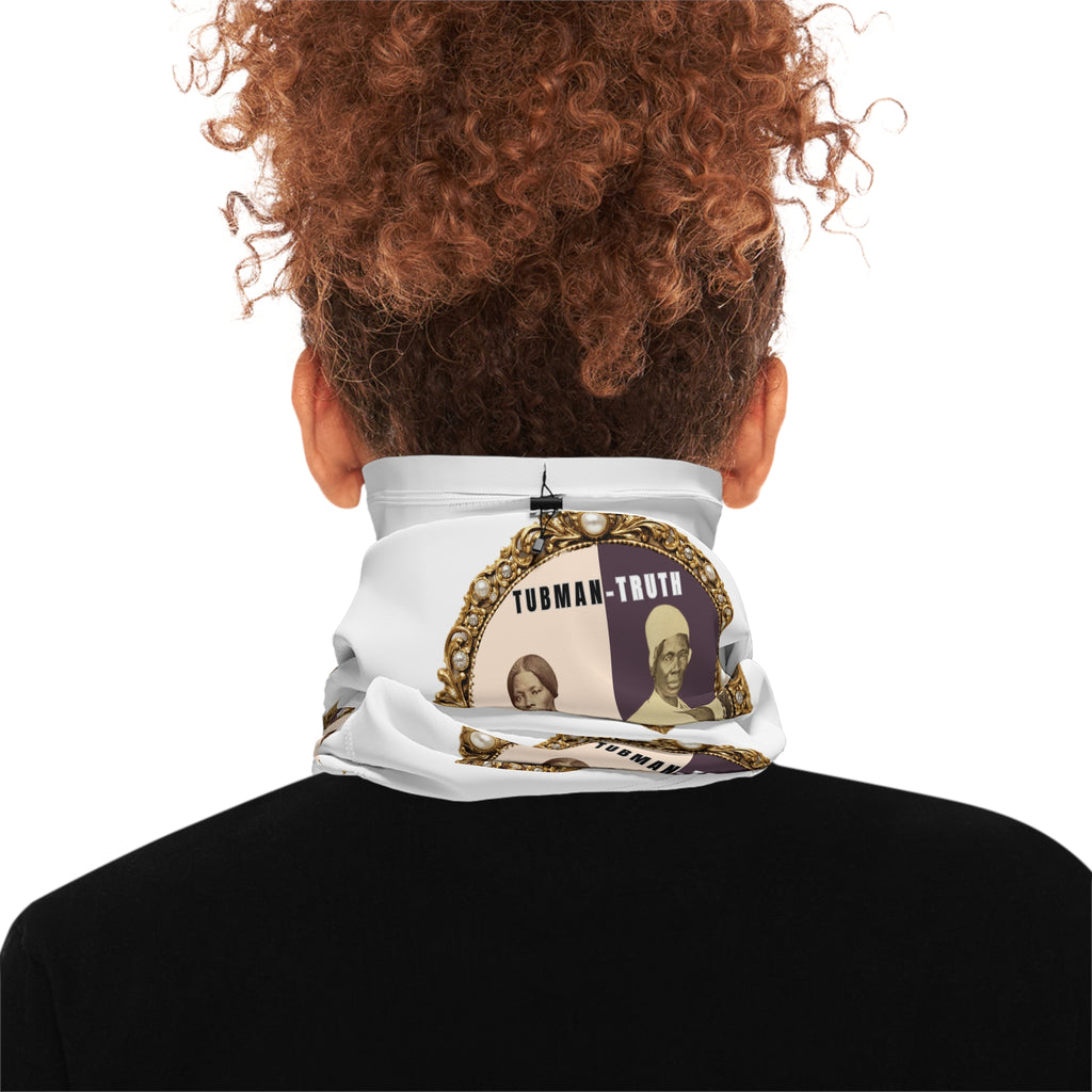Tubman-Truth, Winter Neck Gaiter With Drawstring (White)