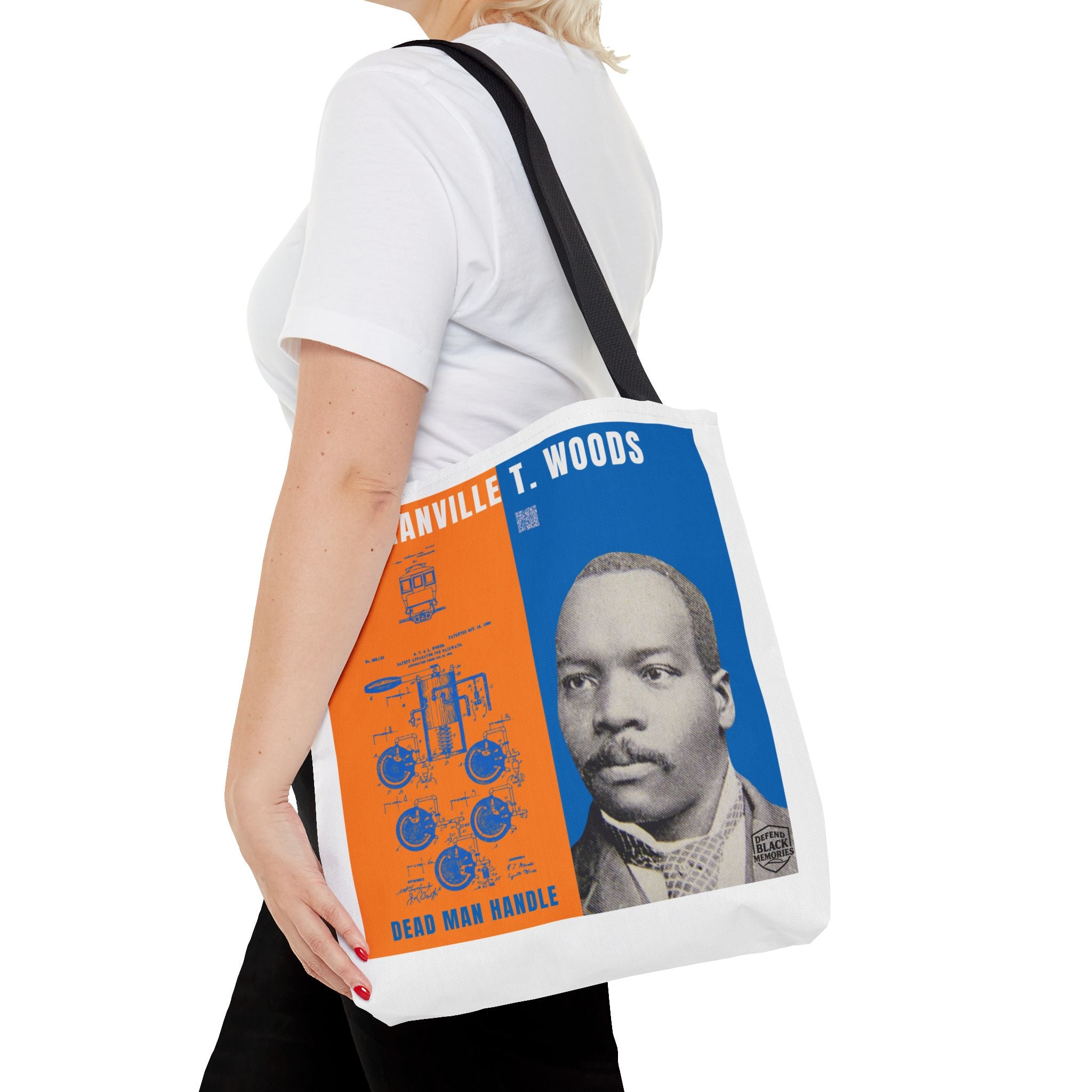 Granville T. Woods Historical Portrait Tote Bag - White (City Champs)