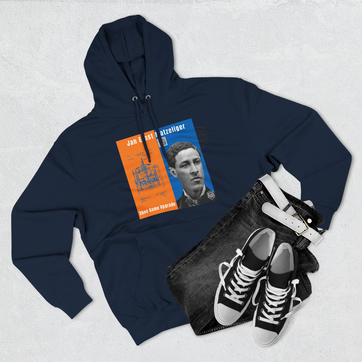 Jan E. Matzeliger Three-Panel Historic Portrait Hoodie (City Champs)