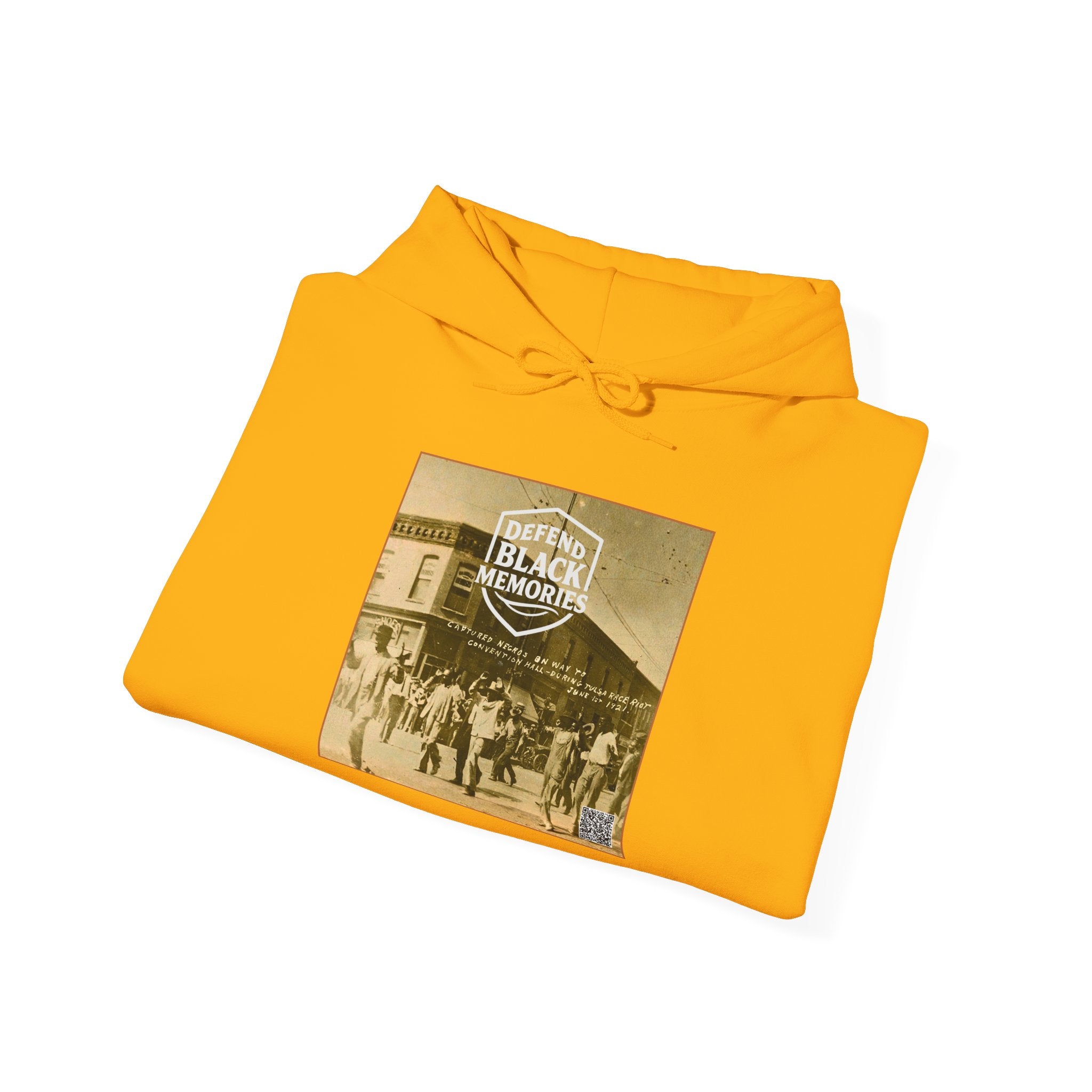 Defend Black Memories:Tulsa Race Massacre Hoodie — Vintage Photo Social Justice Pullover