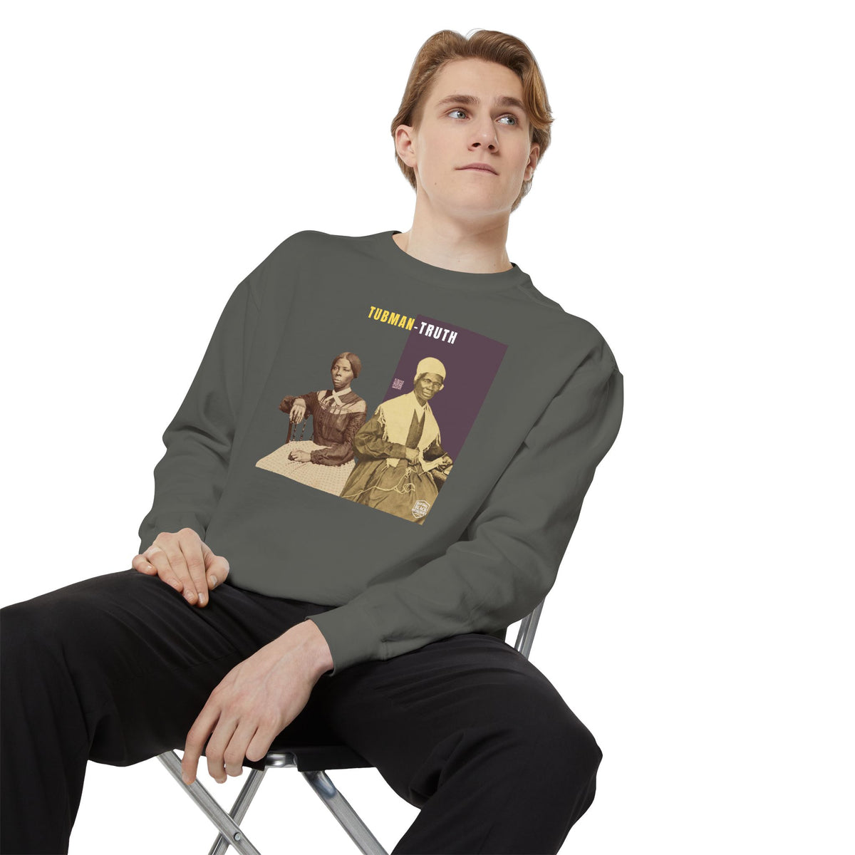 Tubman-Truth, Unisex, Garment-Dyed Sweatshirt (City Champs)