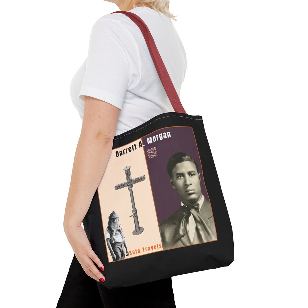 Garrett A. Morgan Tribute Tote Bag — Black Brilliance Spotlight with QR Code