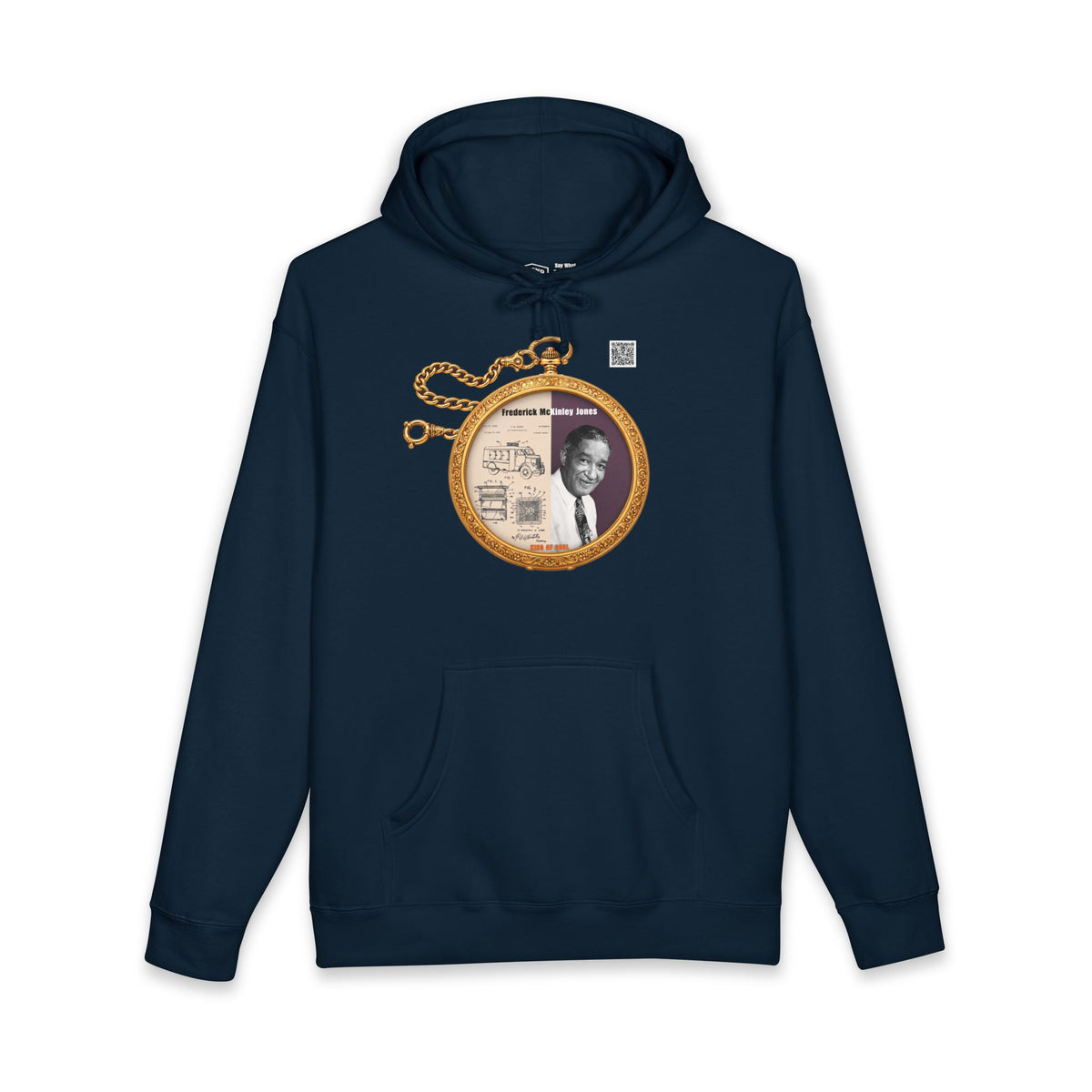 Frederick McKinley Jones Historical Portrait Pocket Watch Hoodie