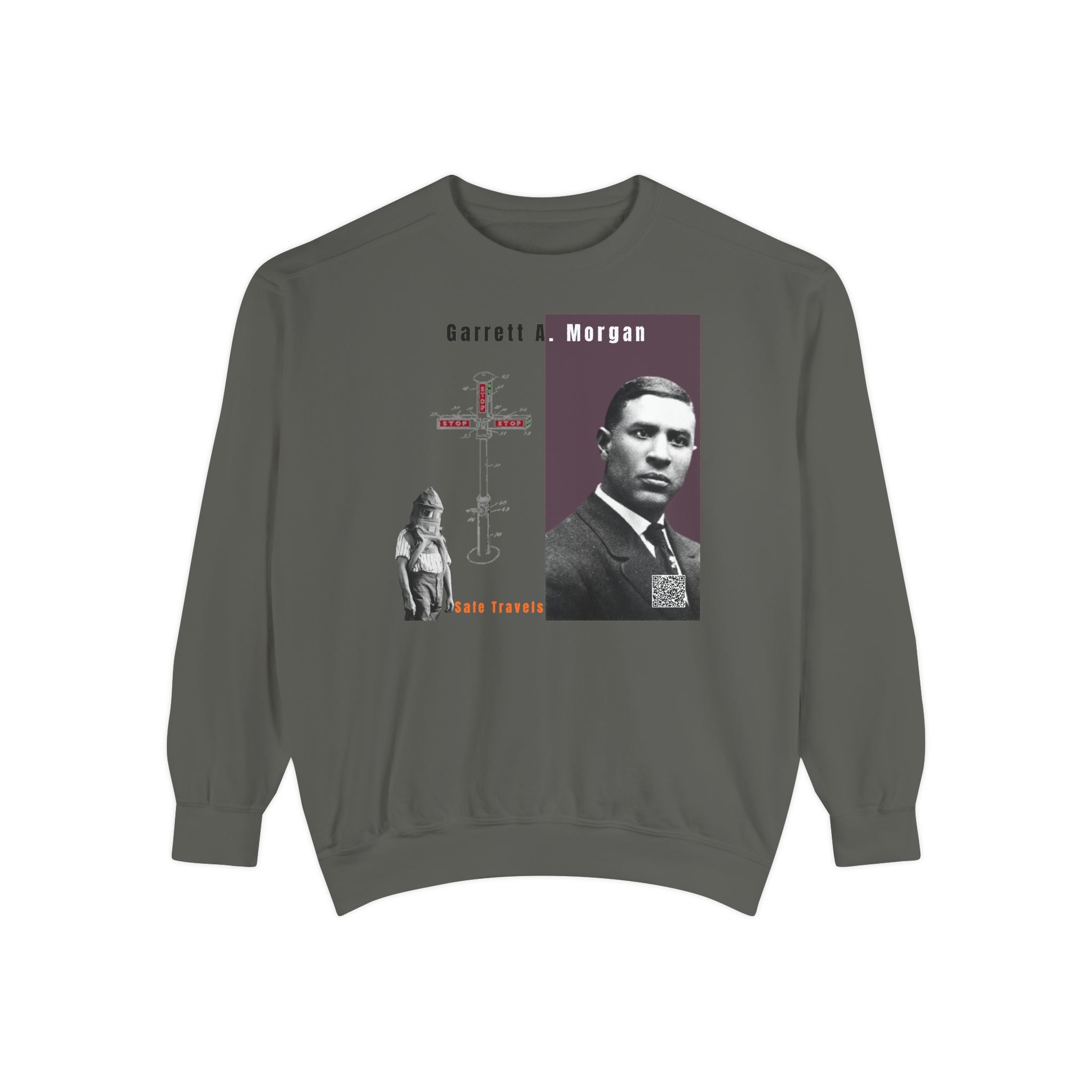 Garrett A. Morgan, Unisex, Garment-Dyed Sweatshirt