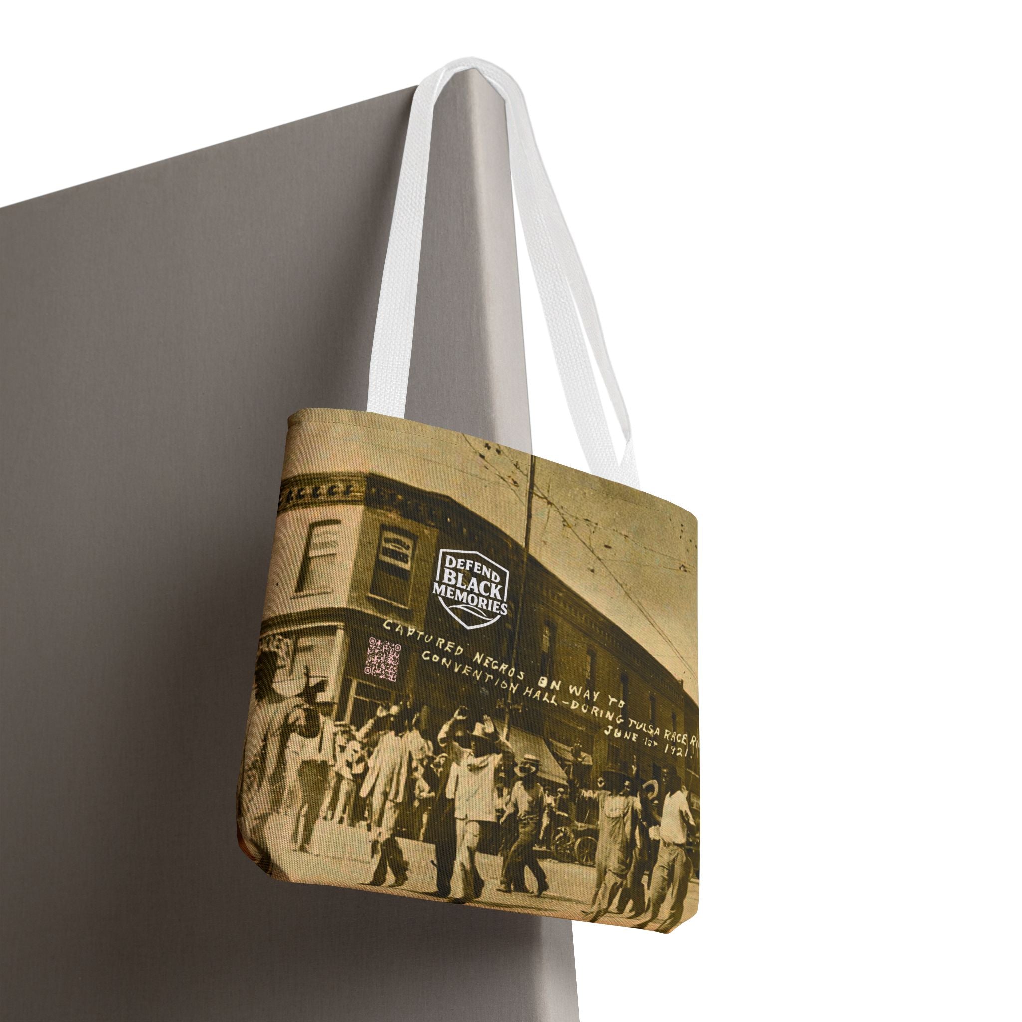 Tulsa Massacre "Hands Up" Tote Bag (Light Brown)