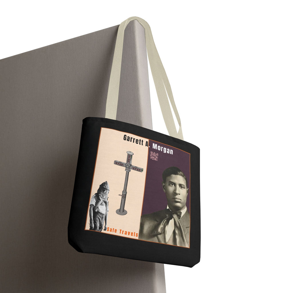 Garrett A. Morgan Tribute Tote Bag — Black Brilliance Spotlight with QR Code