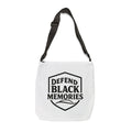 Adjustable Tote Bag — Simple White Tote with Black Logo