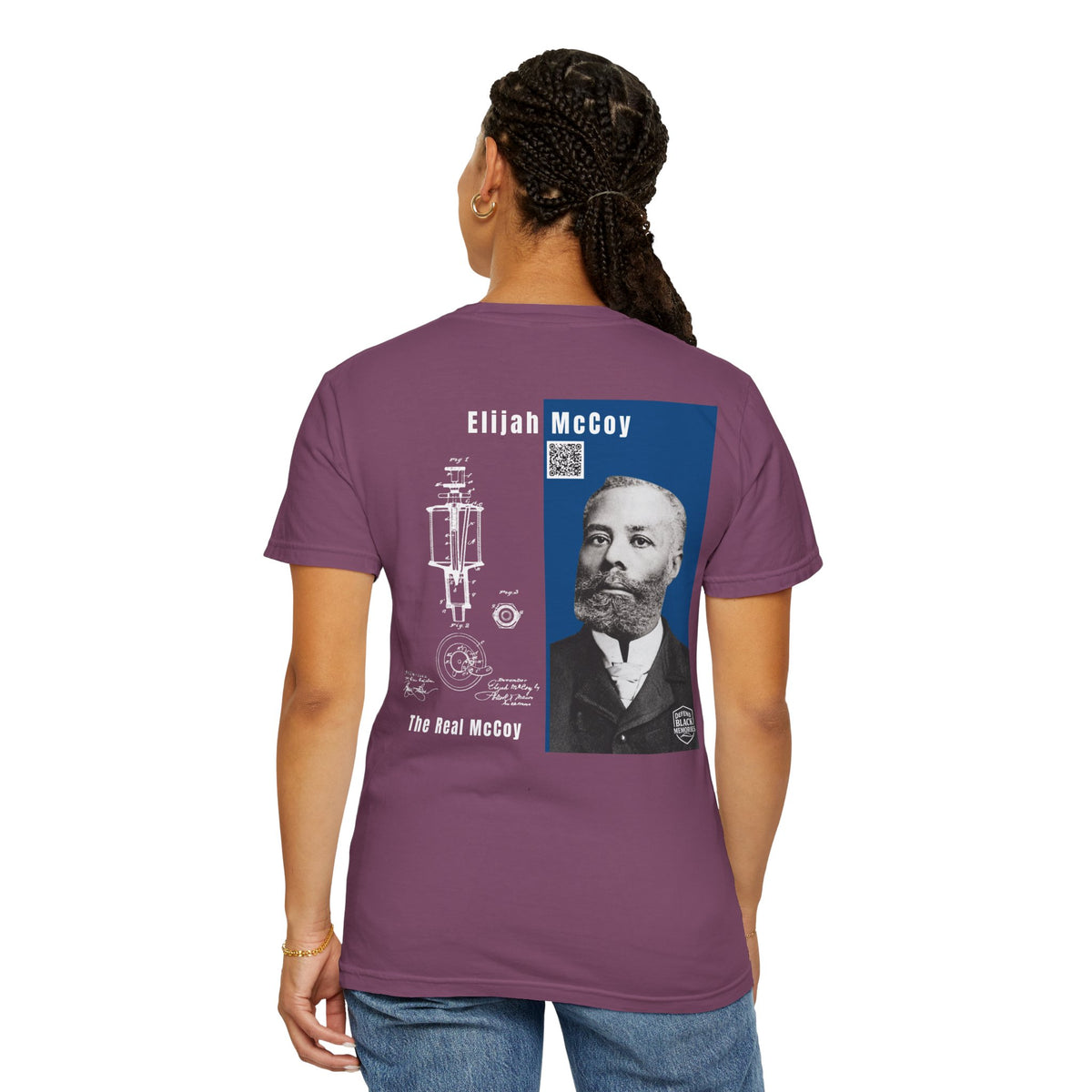 Elijah McCoy, Unisex, 2 Side, Historical Portrait T-shirt