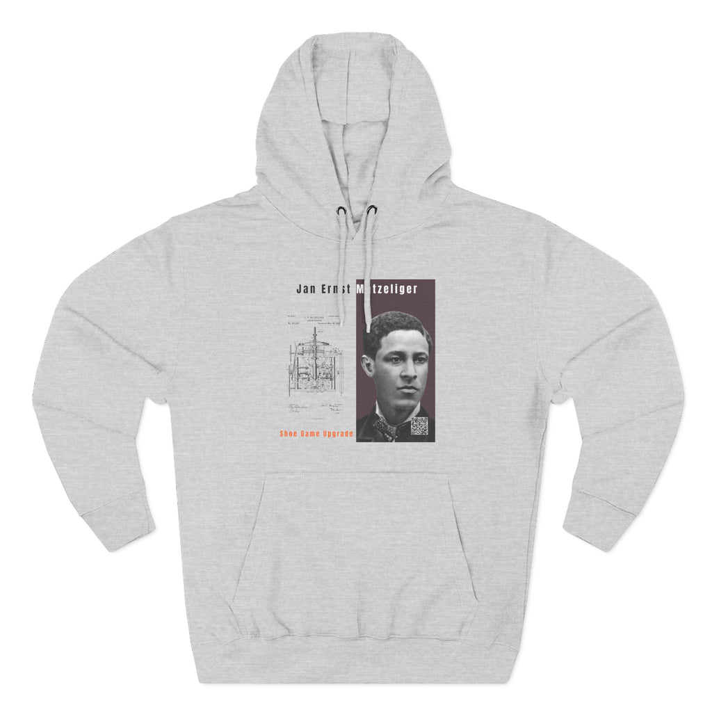 Defend Black Memories: Jan E. Matzeliger Three-Panel Historic Black Portrait Hoodie