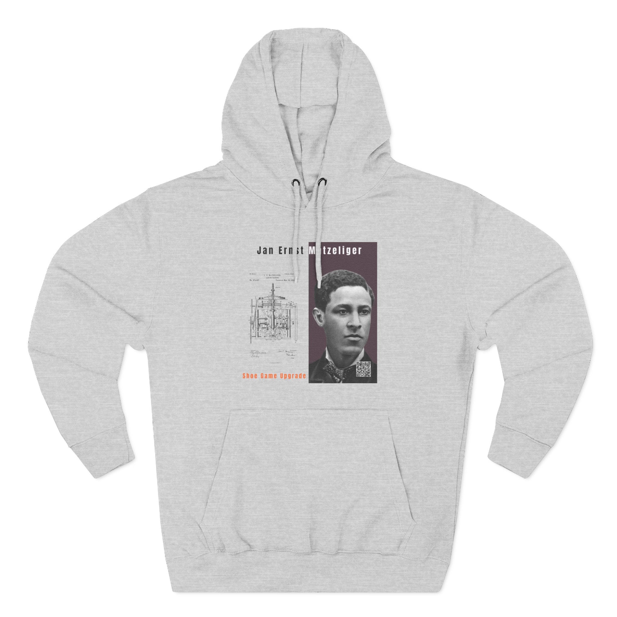 Defend Black Memories: Jan E. Matzeliger Three-Panel Historic Black Portrait Hoodie