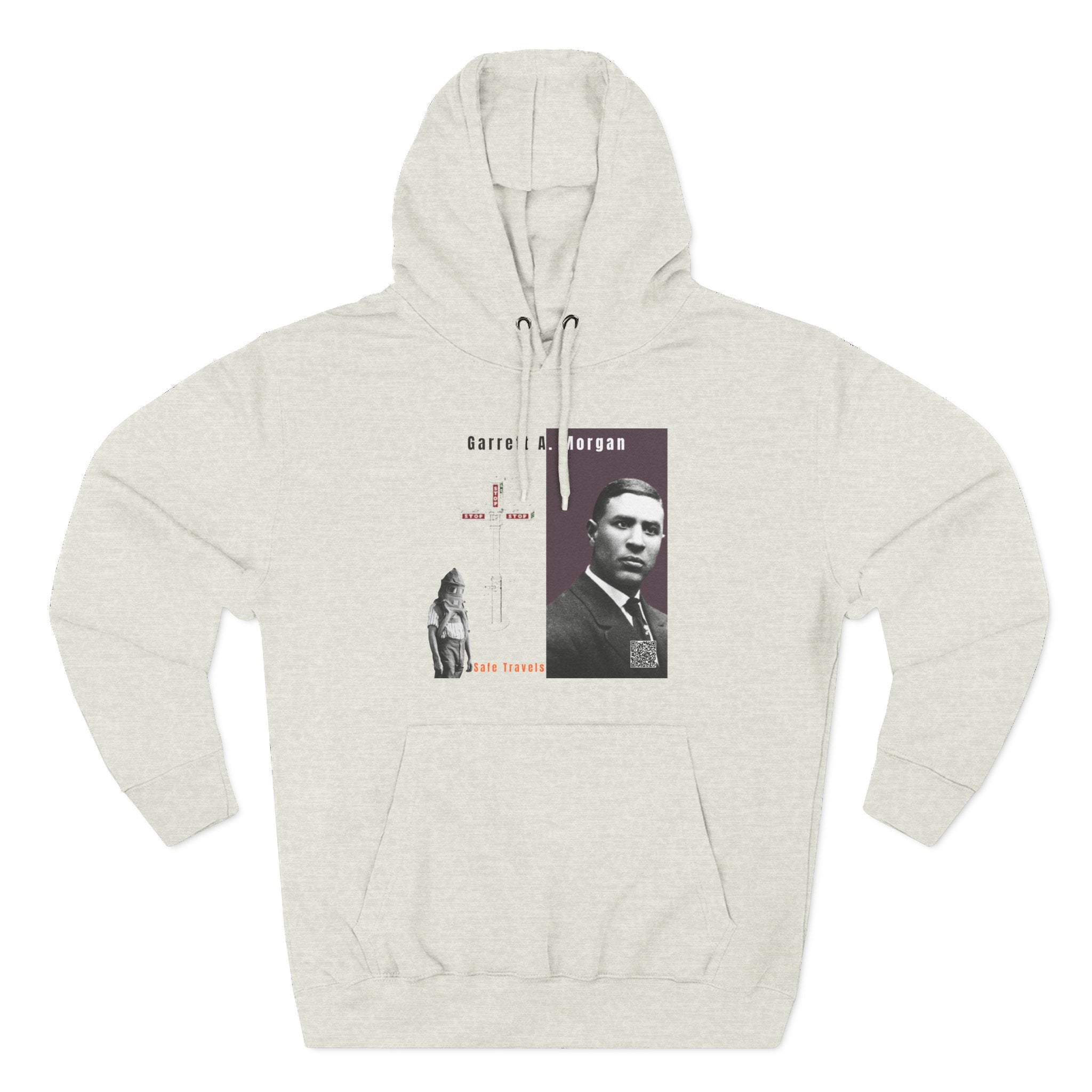 Defend Black Memories: Garrett A. Morgan Three-Panel Historic Black Portrait Hoodie